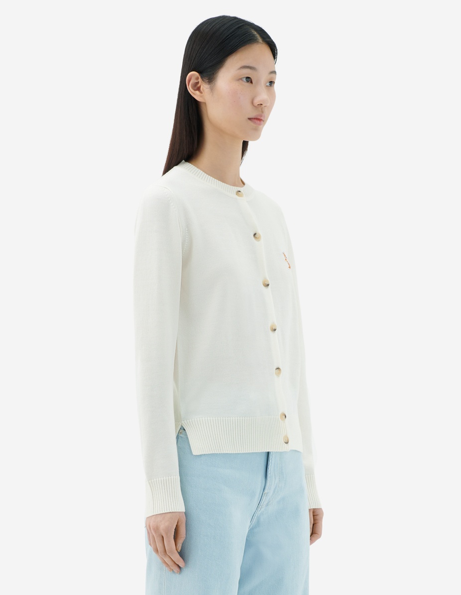 CHILLAX FOX PATCH ADJUSTED R-NECK CARDIGAN - 4