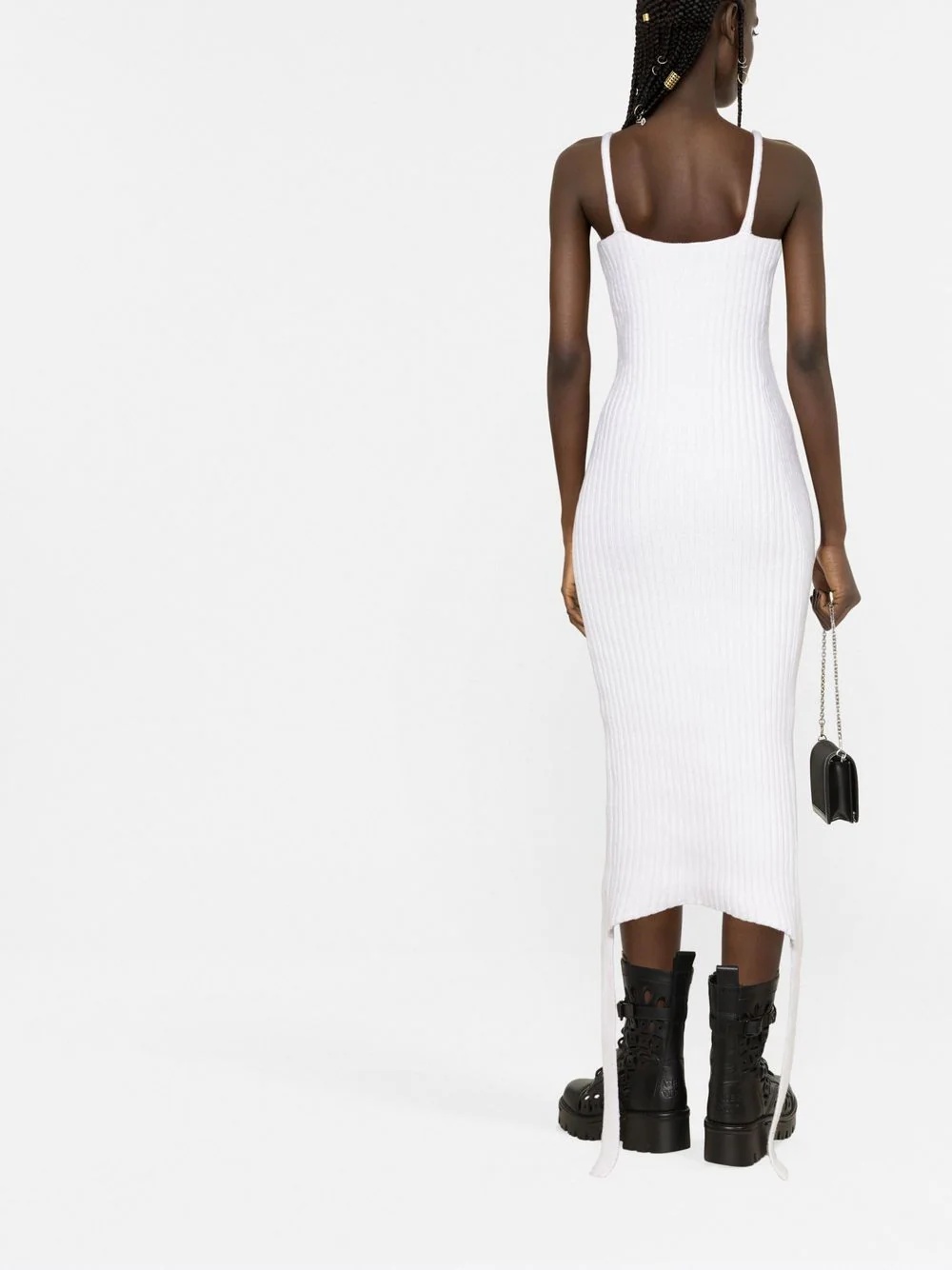 ribbed sleeveless midi dress - 4