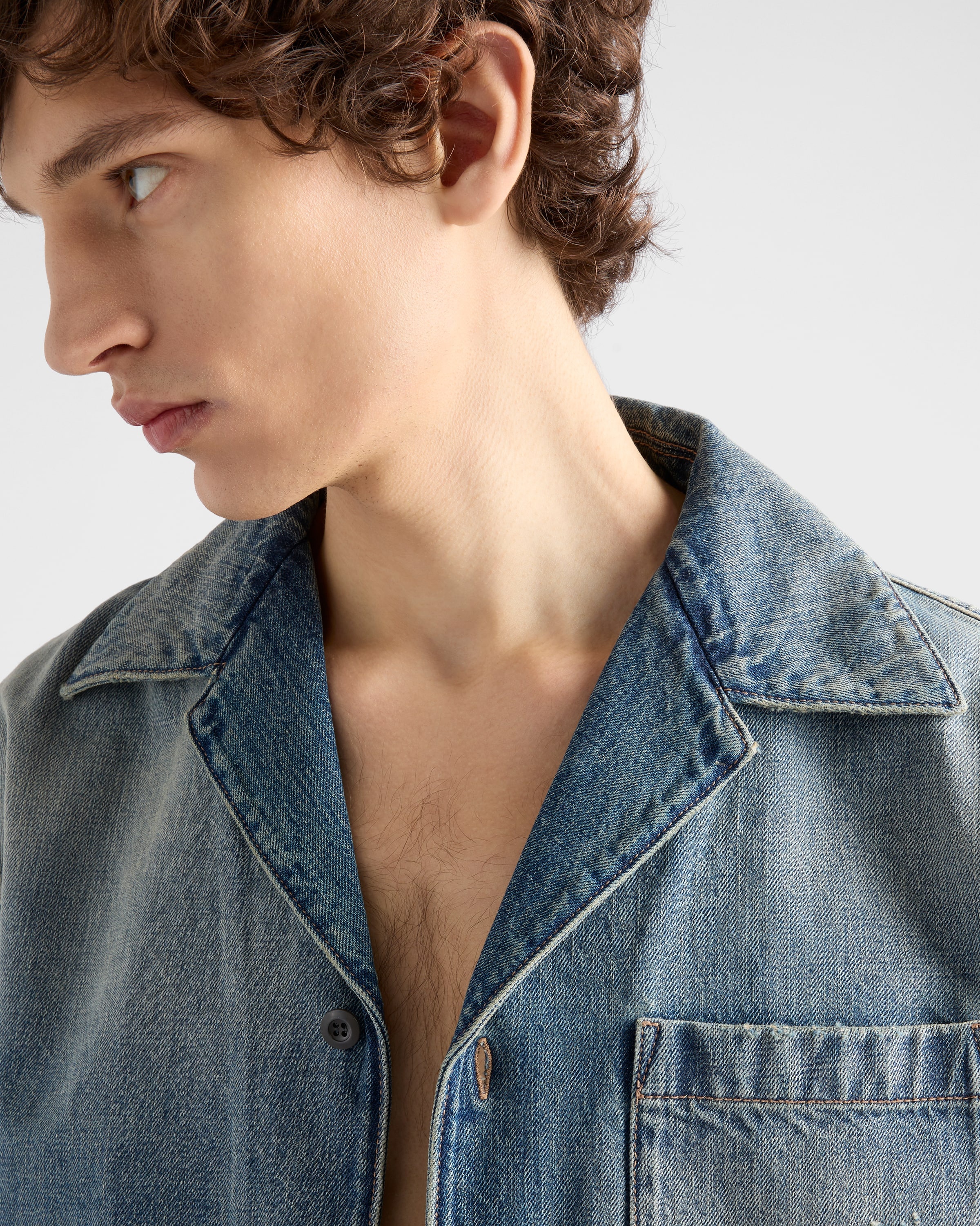 Denim bowling shirt - 6