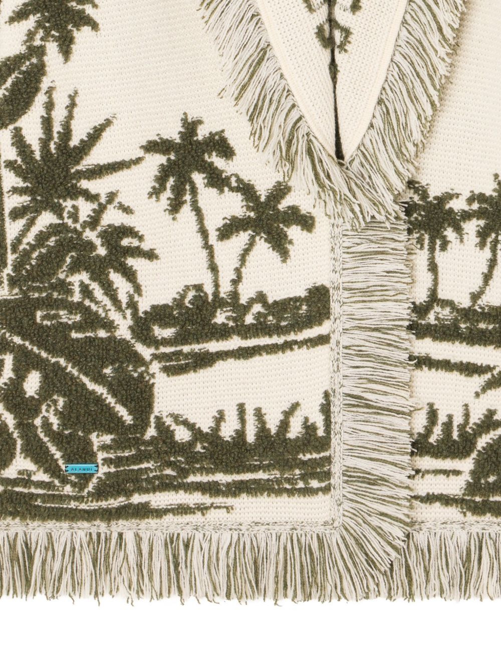 palm-tree fringe cardigan - 5