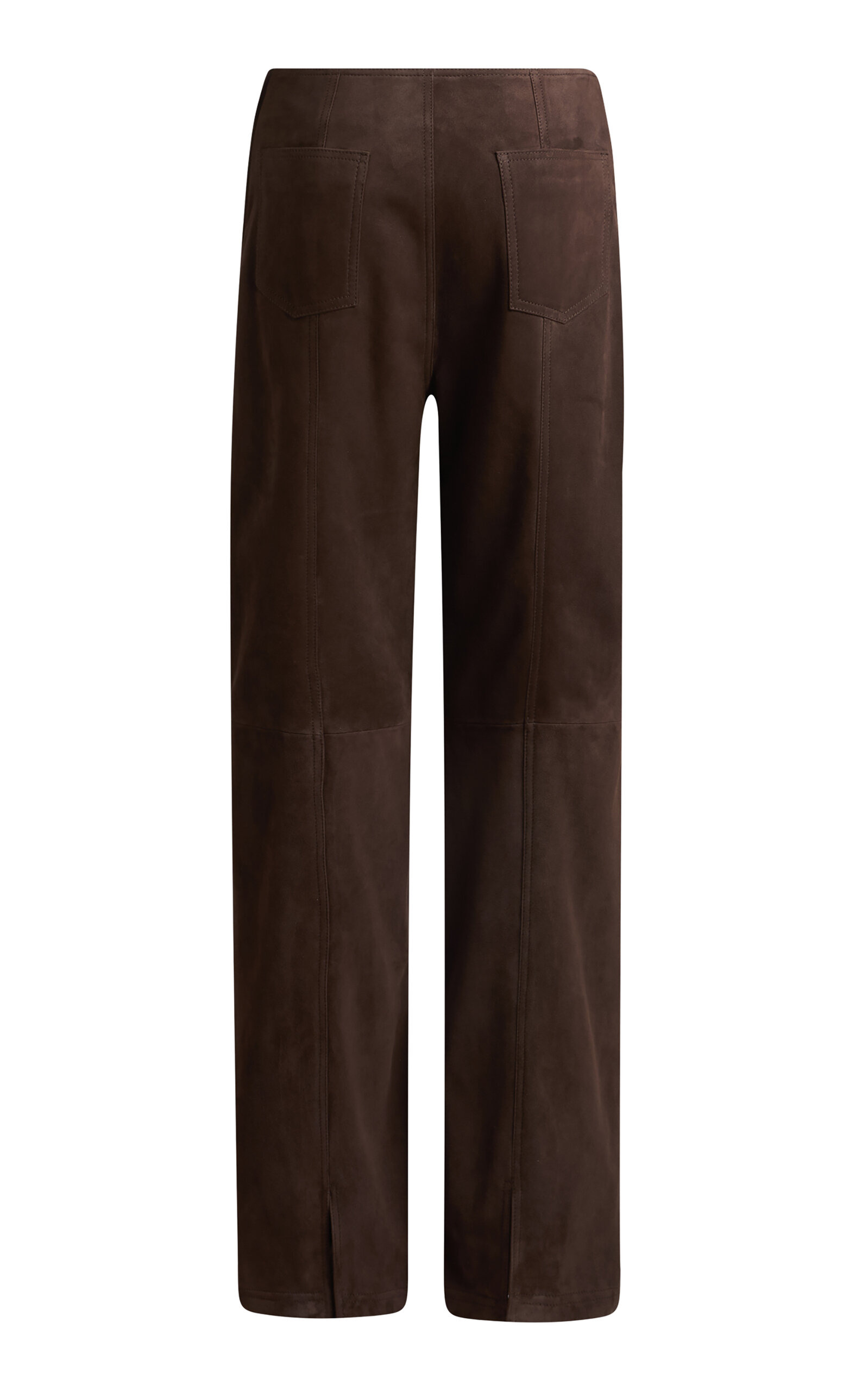 Suede Wide-Leg Pants brown - 3