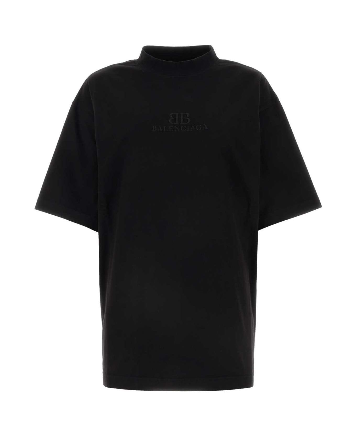 Black Cotton T-shirt - 1