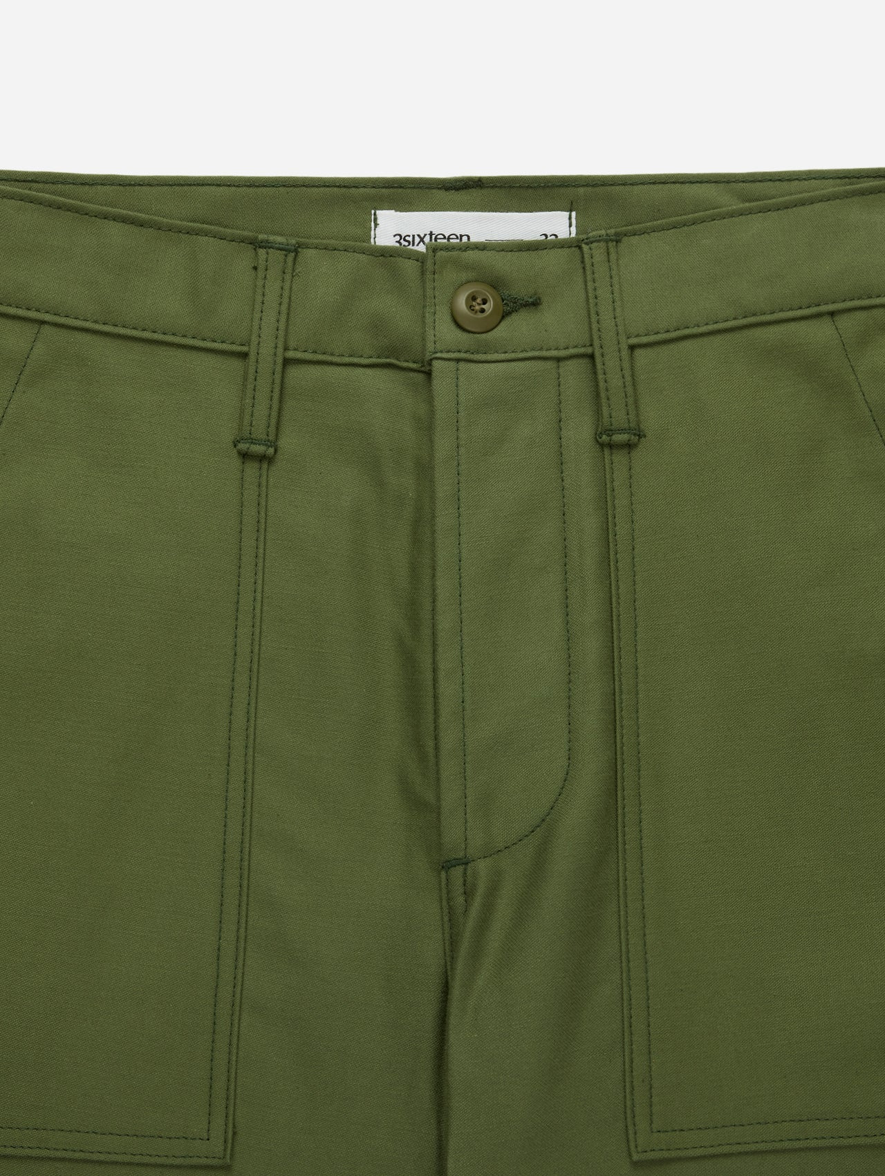 Fatigue Pants - Olive Back Satin - 6