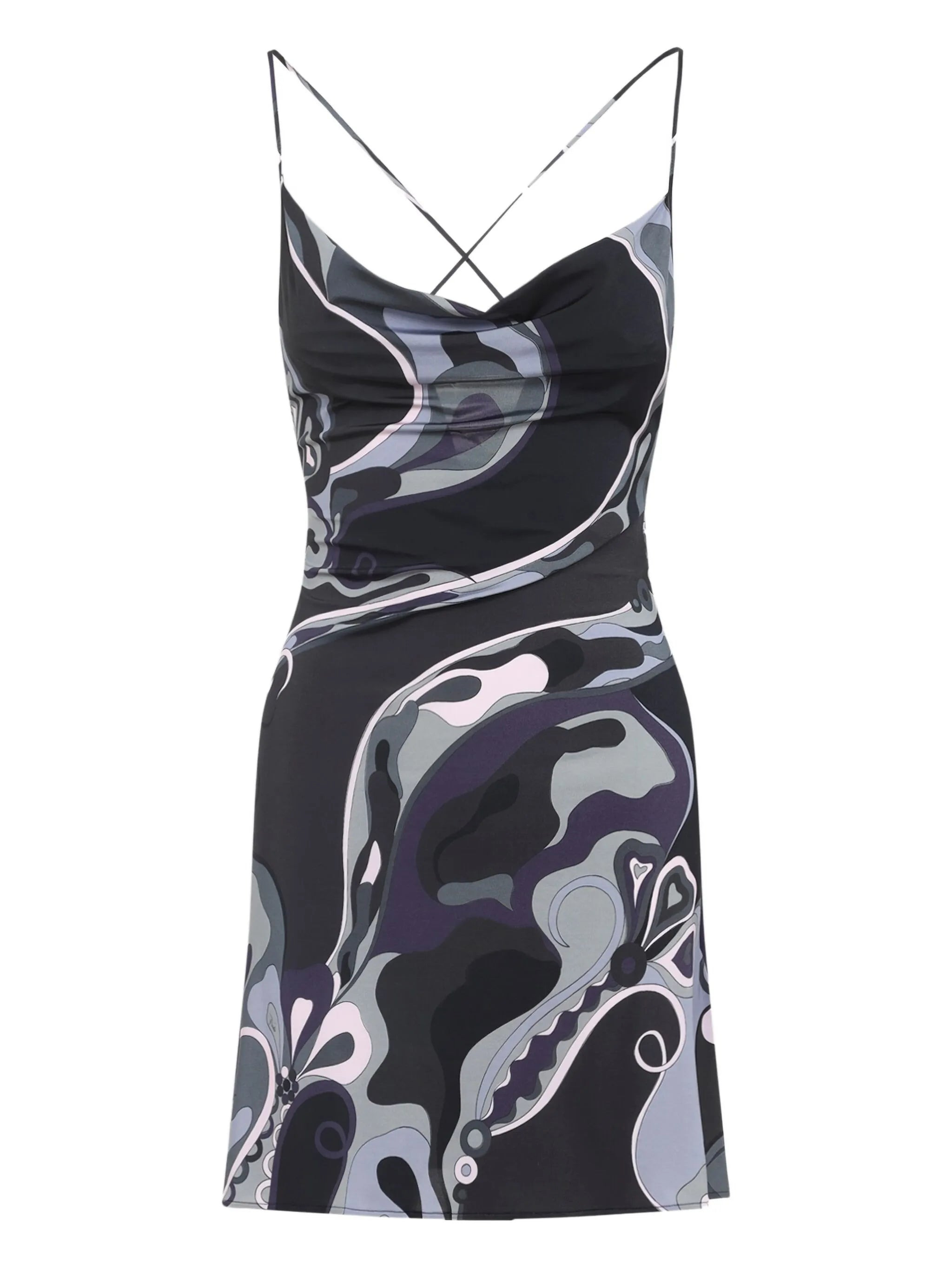 Pucci Cowl-neck Abstract-print Dress - 1