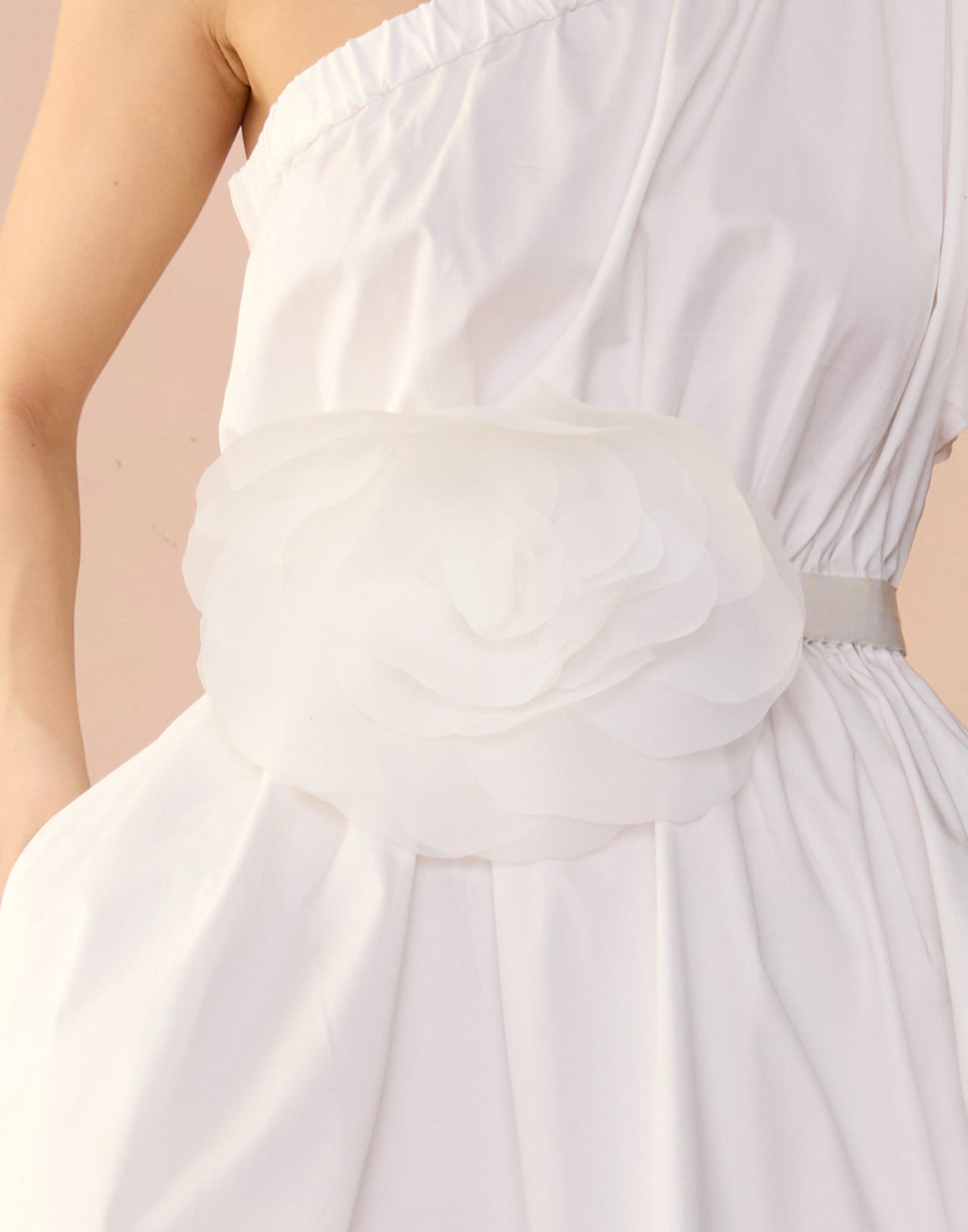 Oversized Organza Flower Tie - 2