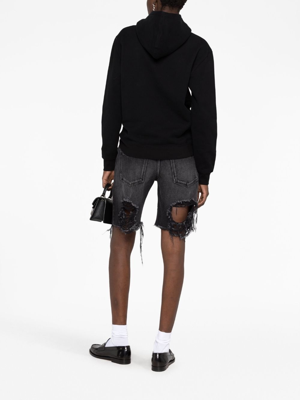 logo-print drawstring hoodie - 4