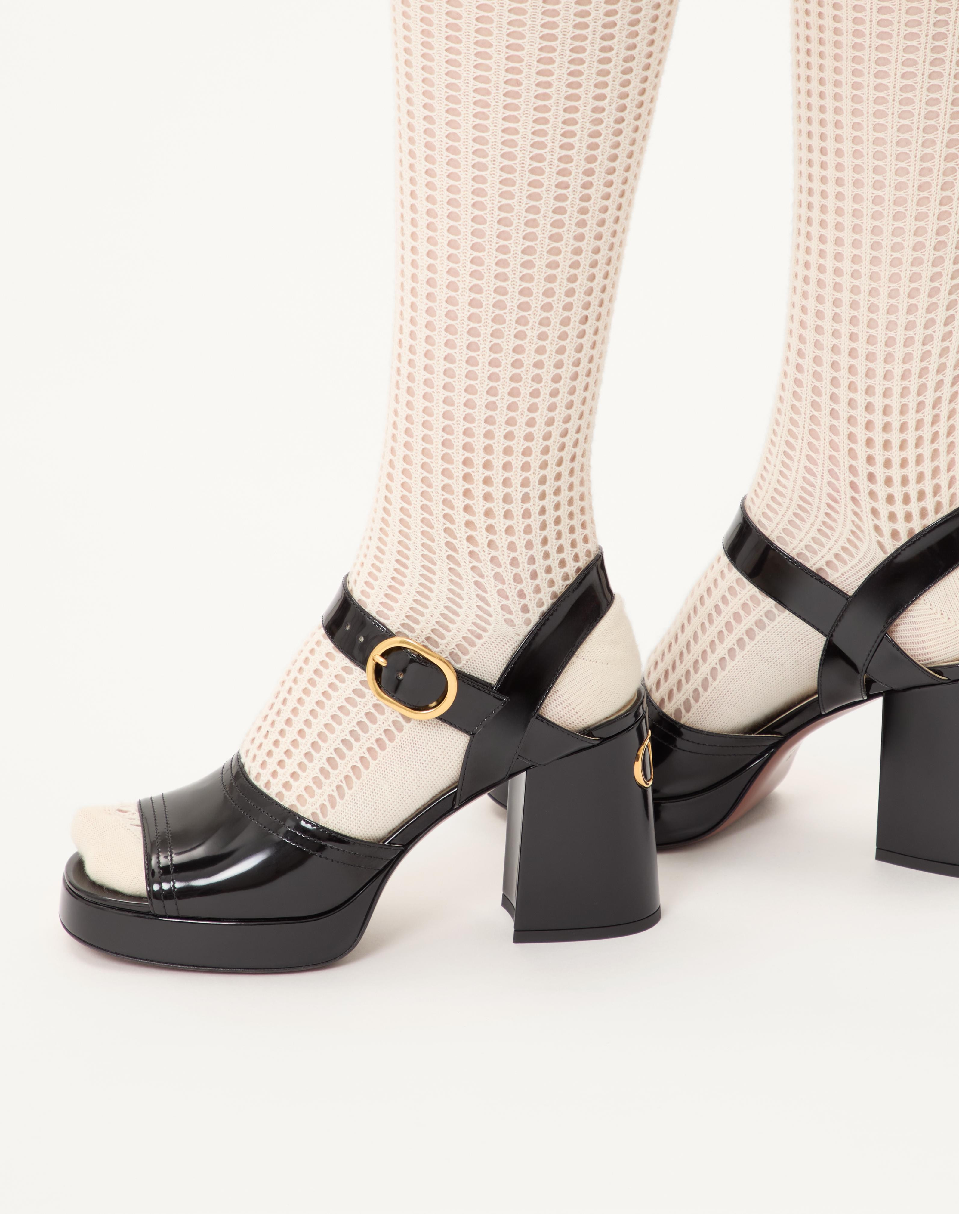 FAWCETTE PLATFORM SANDAL IN POLISHED CALFSKIN 100MM - 2