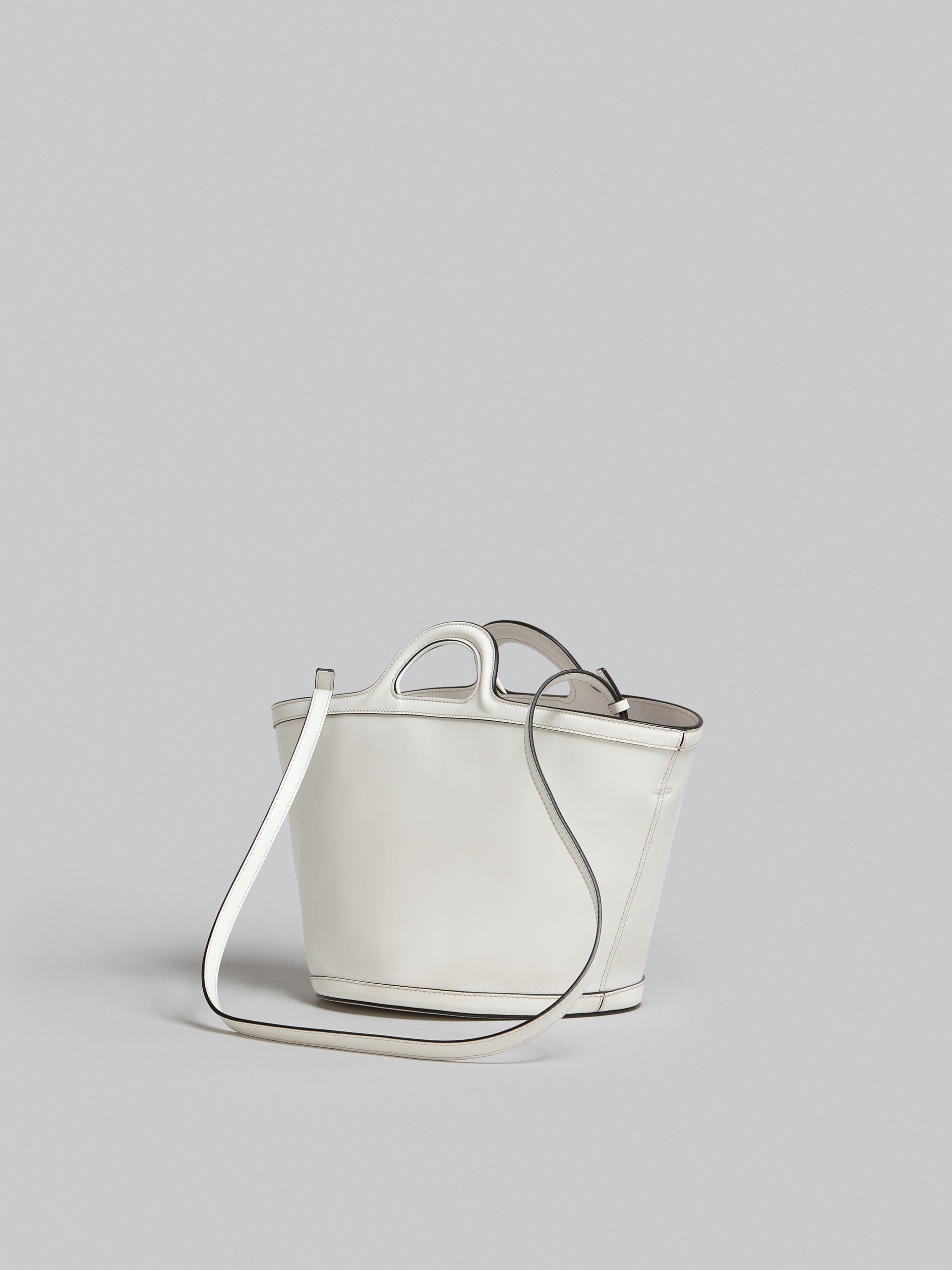 TROPICALIA SMALL BAG IN WHITE LEATHER - 3