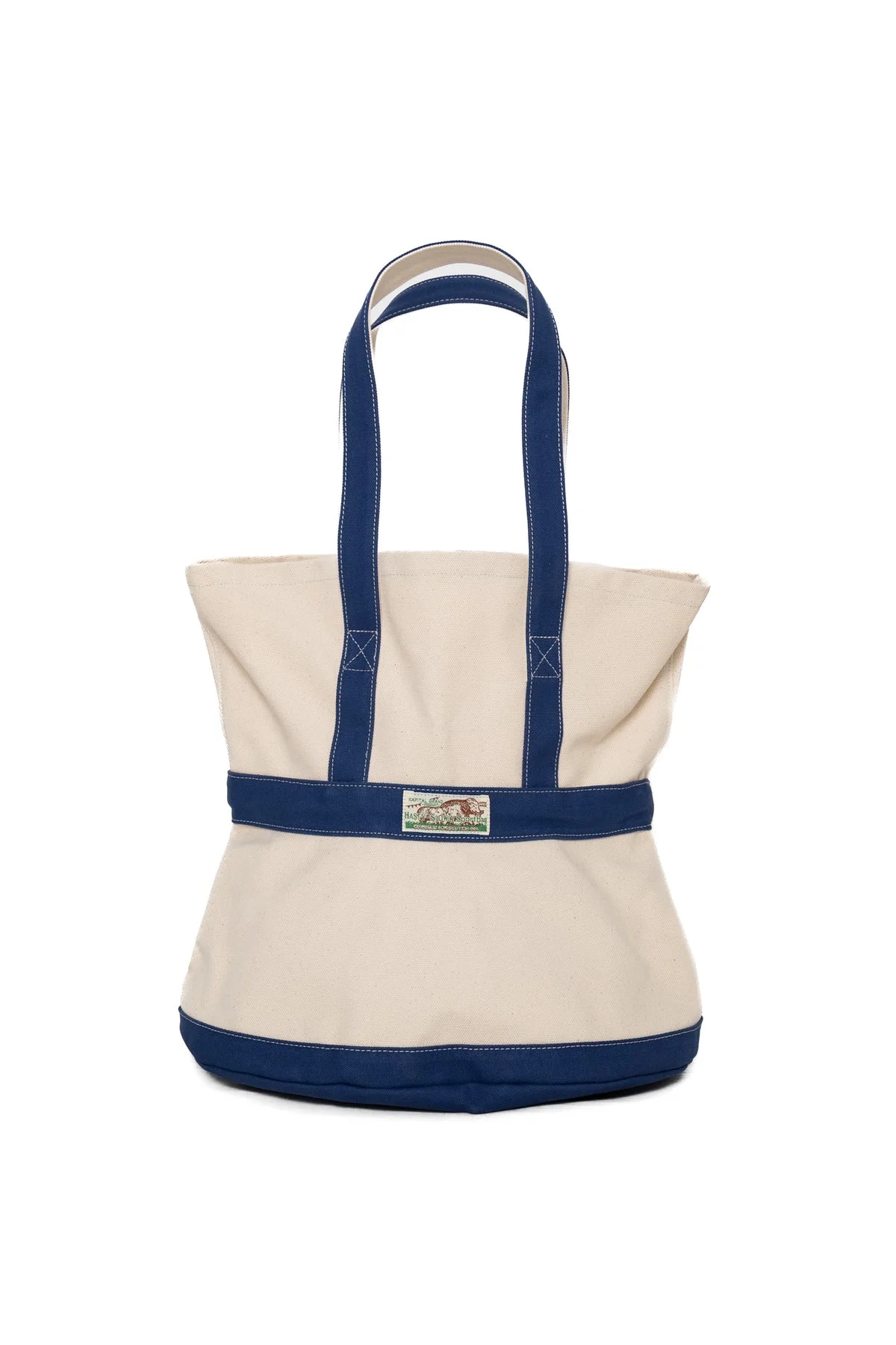 #4 Canvas ELEPHANT TOTE BAG M - Ecru x Navy - 1