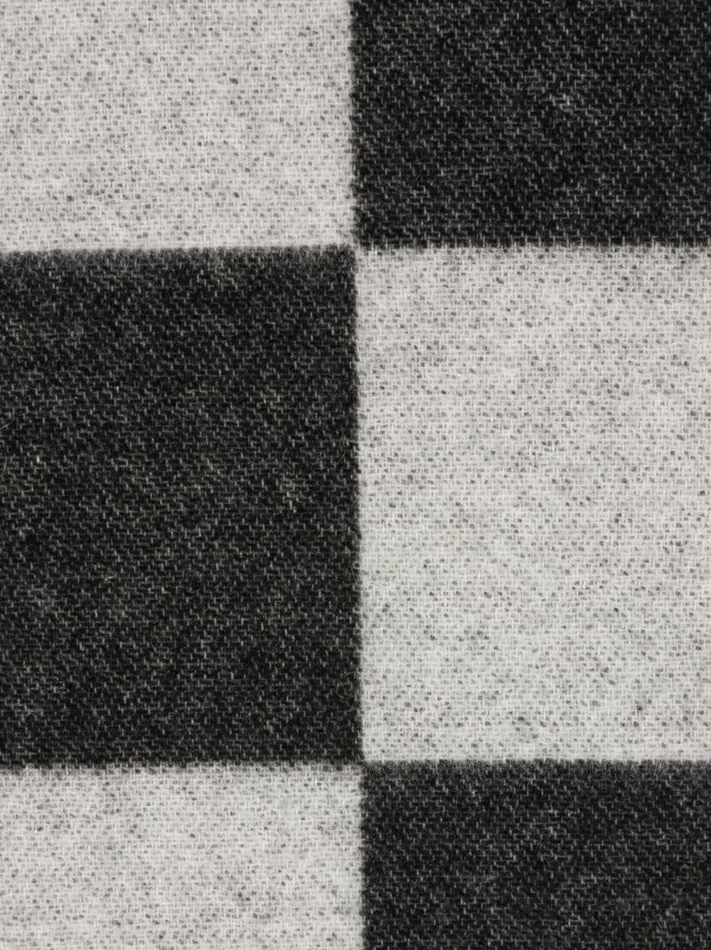 checkerboard-pattern knit scarf - 2