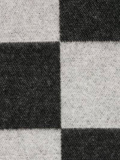 AMIRI checkerboard-pattern knit scarf outlook