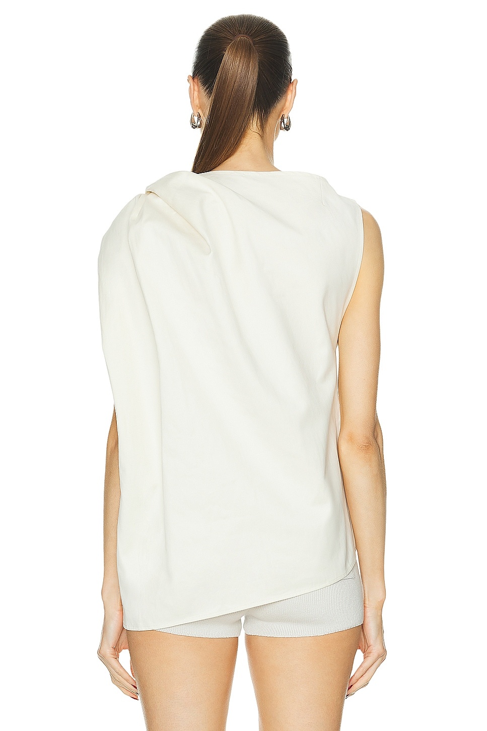 Shoulder Twist Satin Top - 4