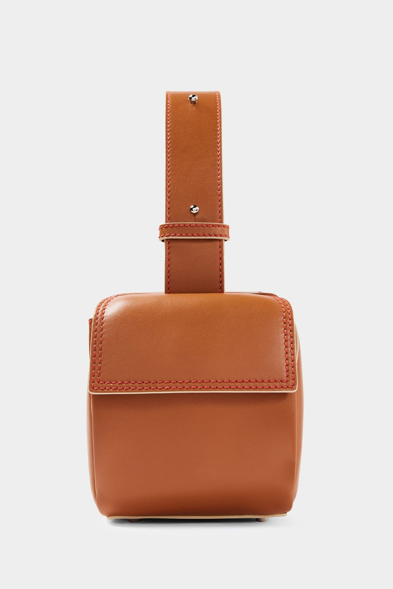 CROSS ZIP LACUBETTO BAG / caramel 3