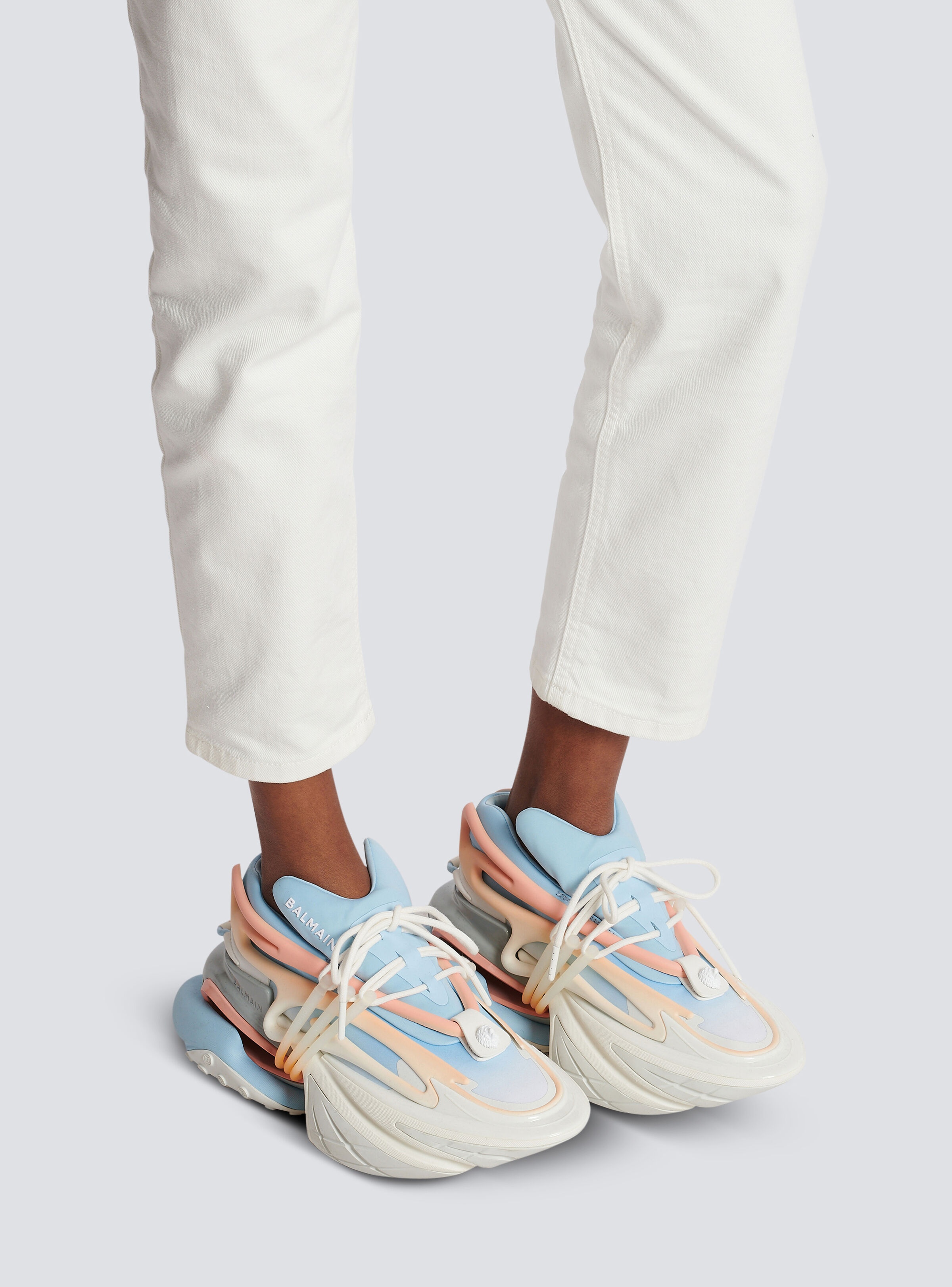 Multicoloured Unicorn trainers in neoprene and leather - 9