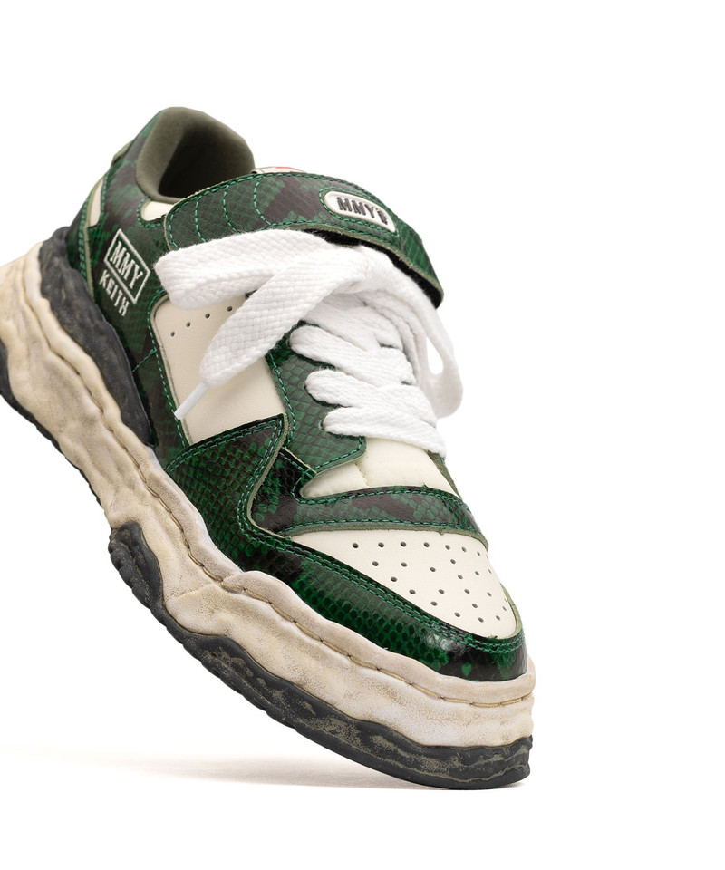 "KEITH" OG Sole Python Printed Leather Low-top Sneaker 27
