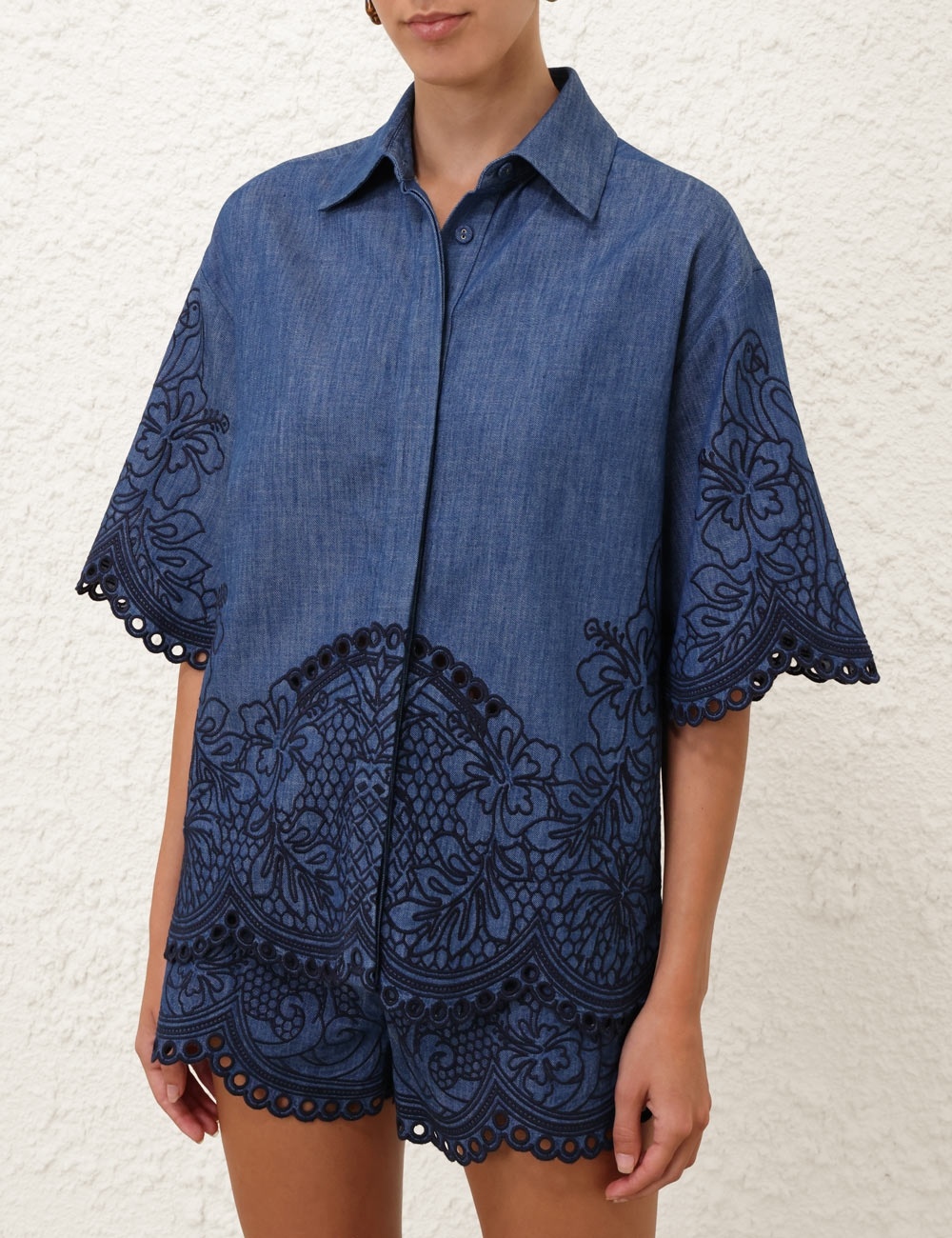 COCO EMBROIDERED DENIM SHIRT - 2
