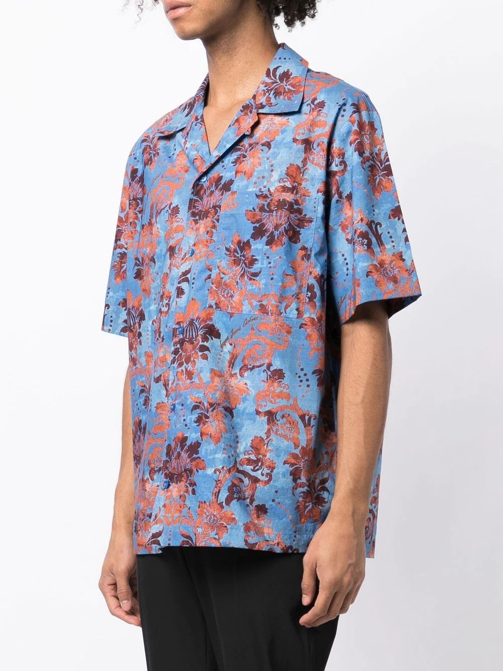 floral-print short-sleeved shirt - 3