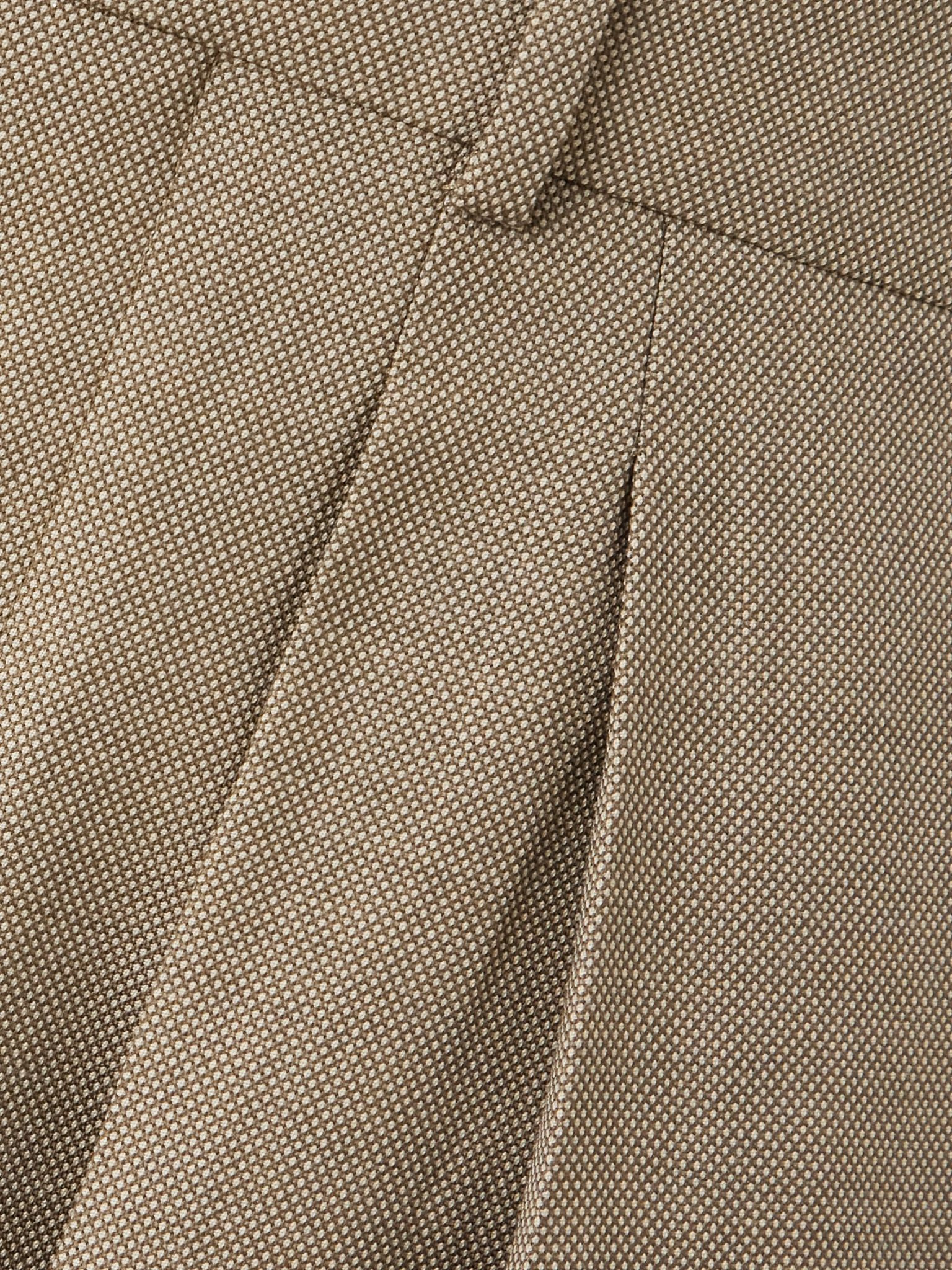 Pleated wool-canvas wide-leg pants Beige - 6