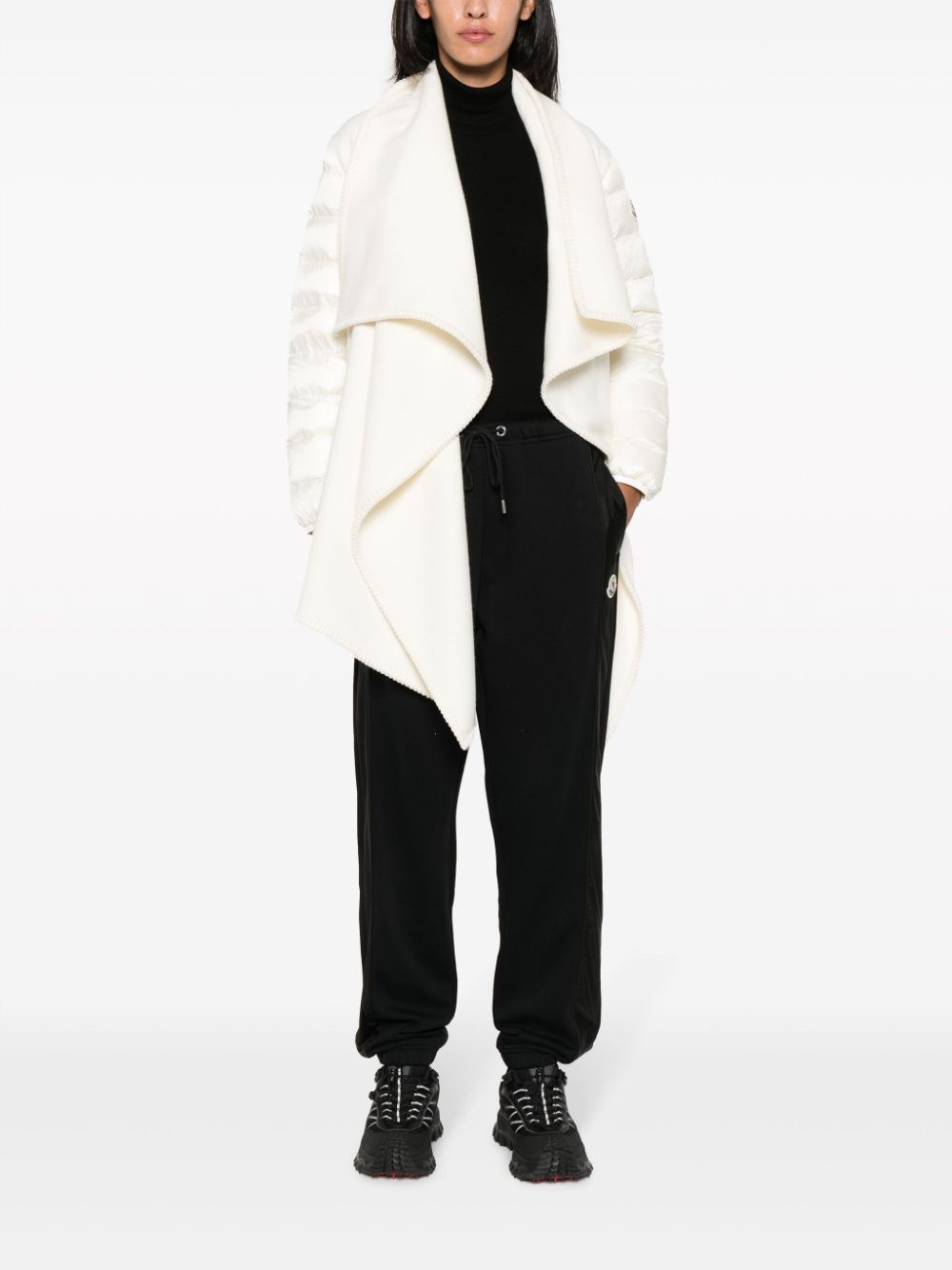 panelled cotton-blend track pants - 2