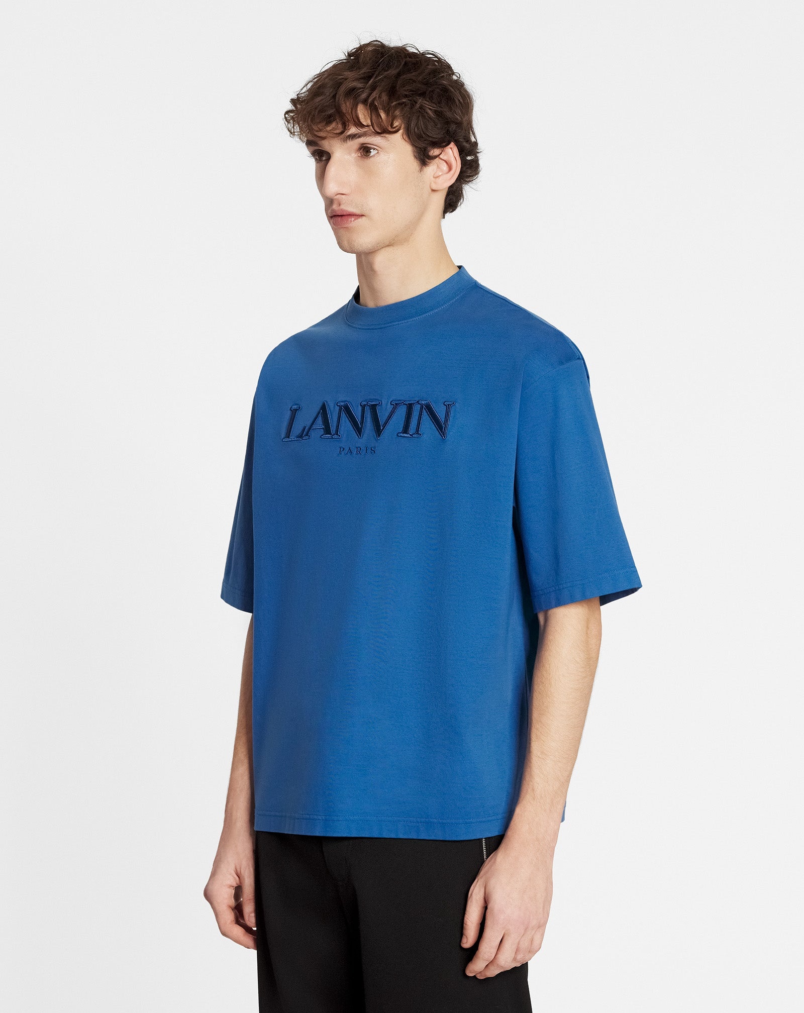 OVERSIZED LANVIN PARIS EMBROIDERED T-SHIRT - 3