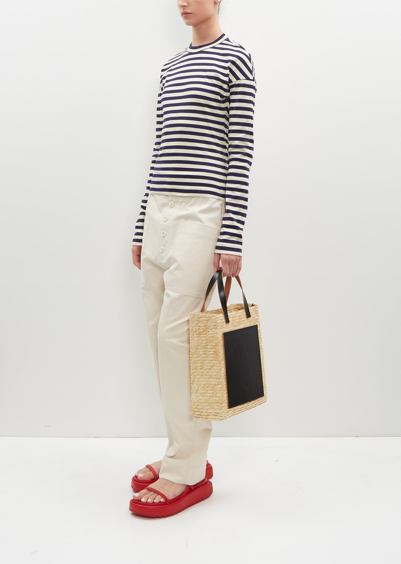 Straw Medium Shopper - 1