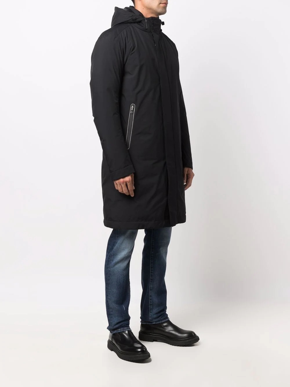 hooded down coat - 3