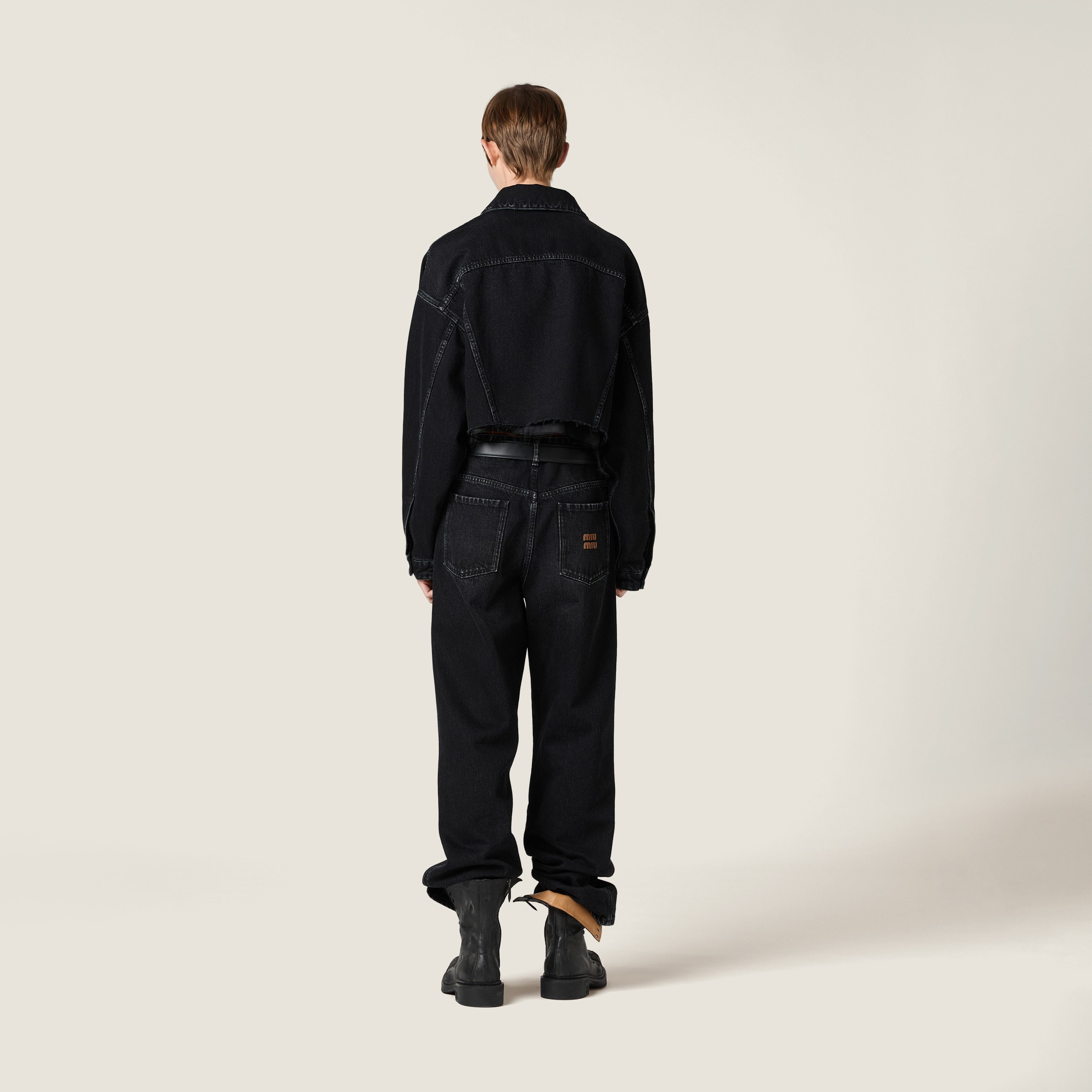 Black denim jacket - 3
