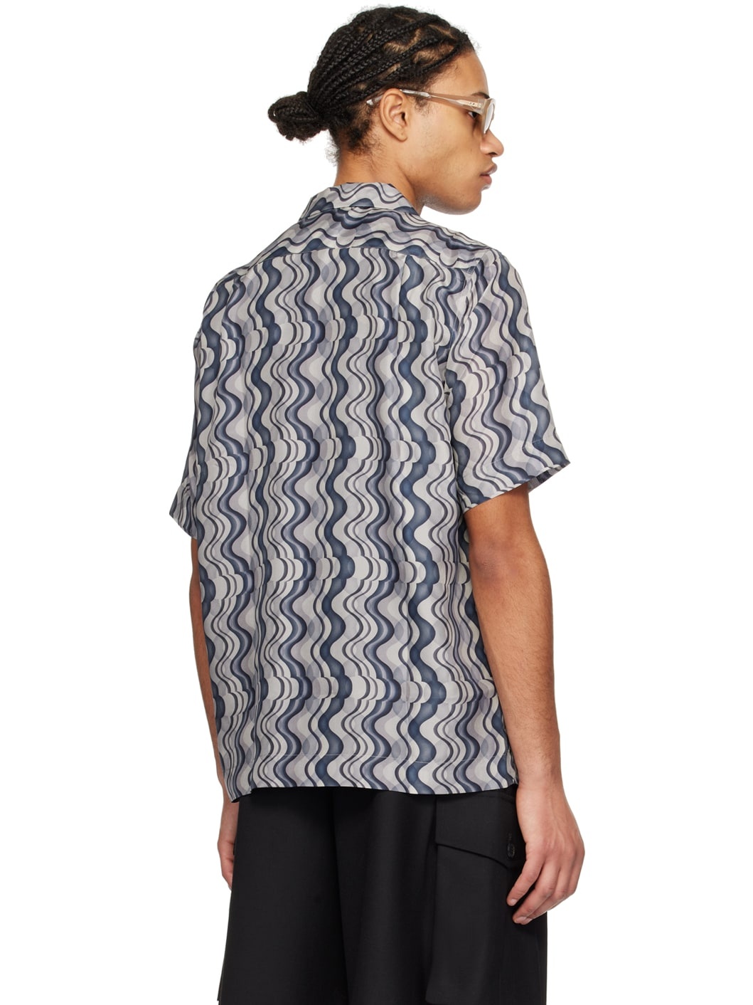 Blue Printed Shirt - 3