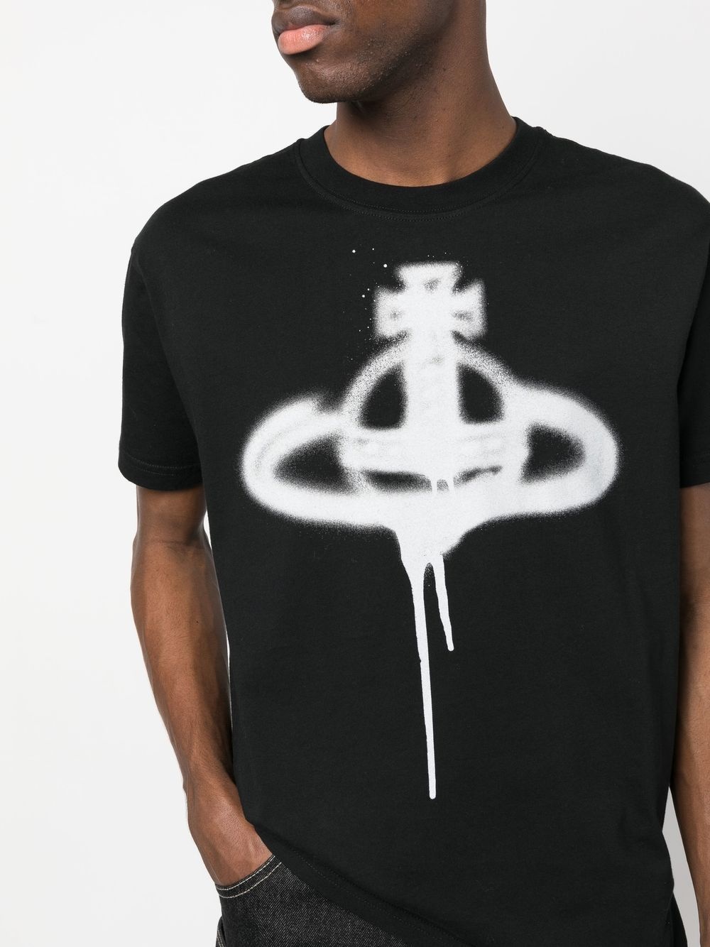 Orb spray-print T-shirt - 6