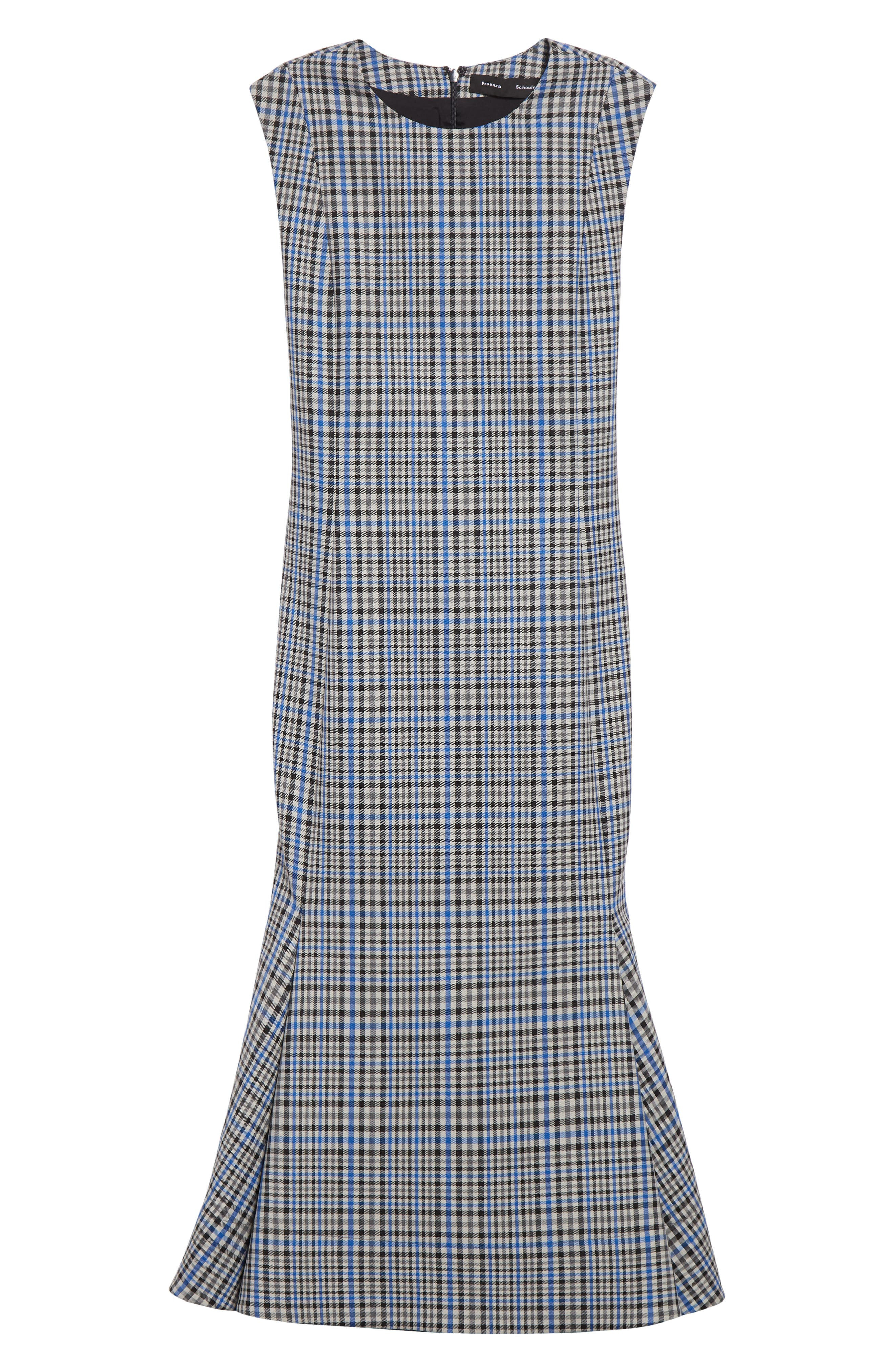 Proenza Schouler Bruna Plaid Midi Dress in Blue Multi at Nordstrom - 5