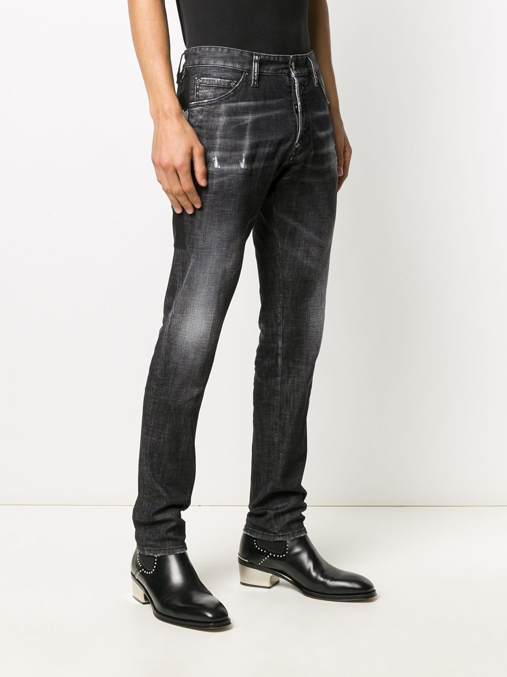 whiskered slim jeans - 3