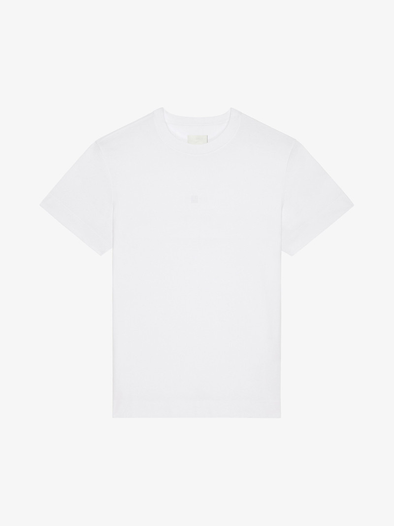 SLIM FIT T-SHIRT IN COTTON WITH 4G EMBROIDERY - 1