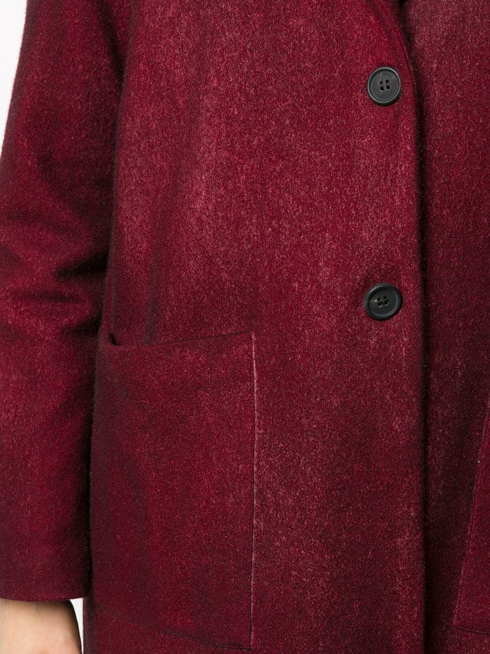 single breasted cashmere-merino mix coat - 5