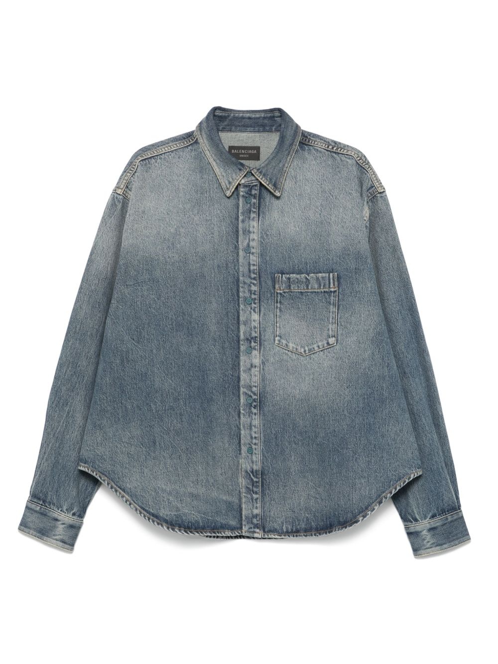 Balenciaga Women Denim Cotton Shirt - 1