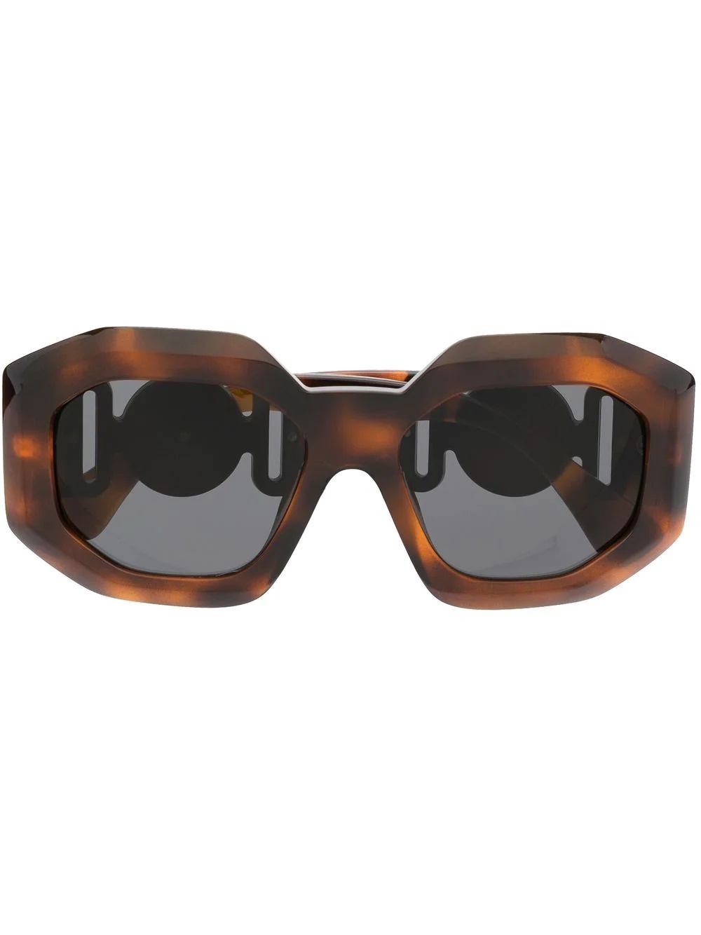 oversized tortoiseshell Medusa sunglasses - 1