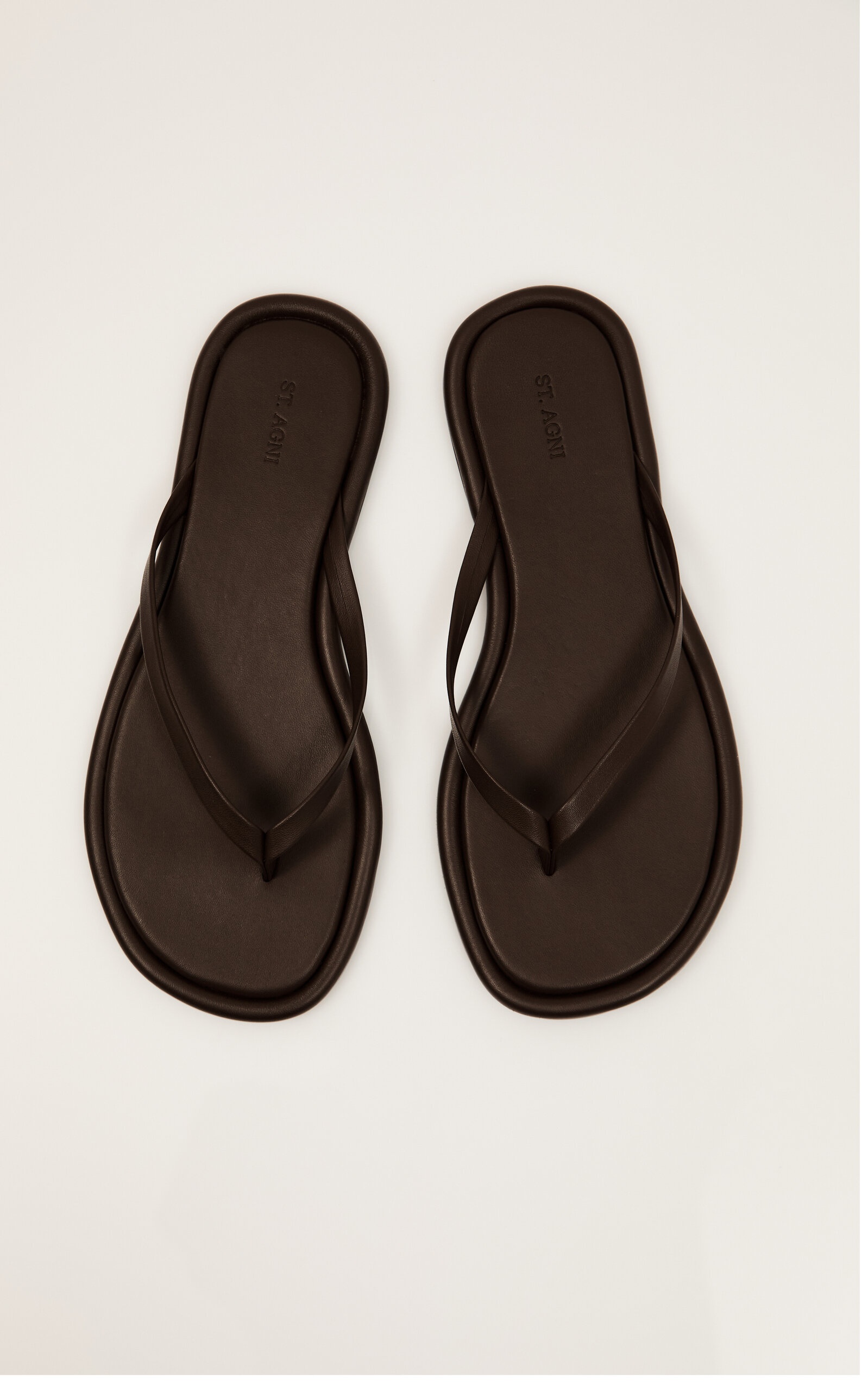 Leather Flip Flops brown - 6