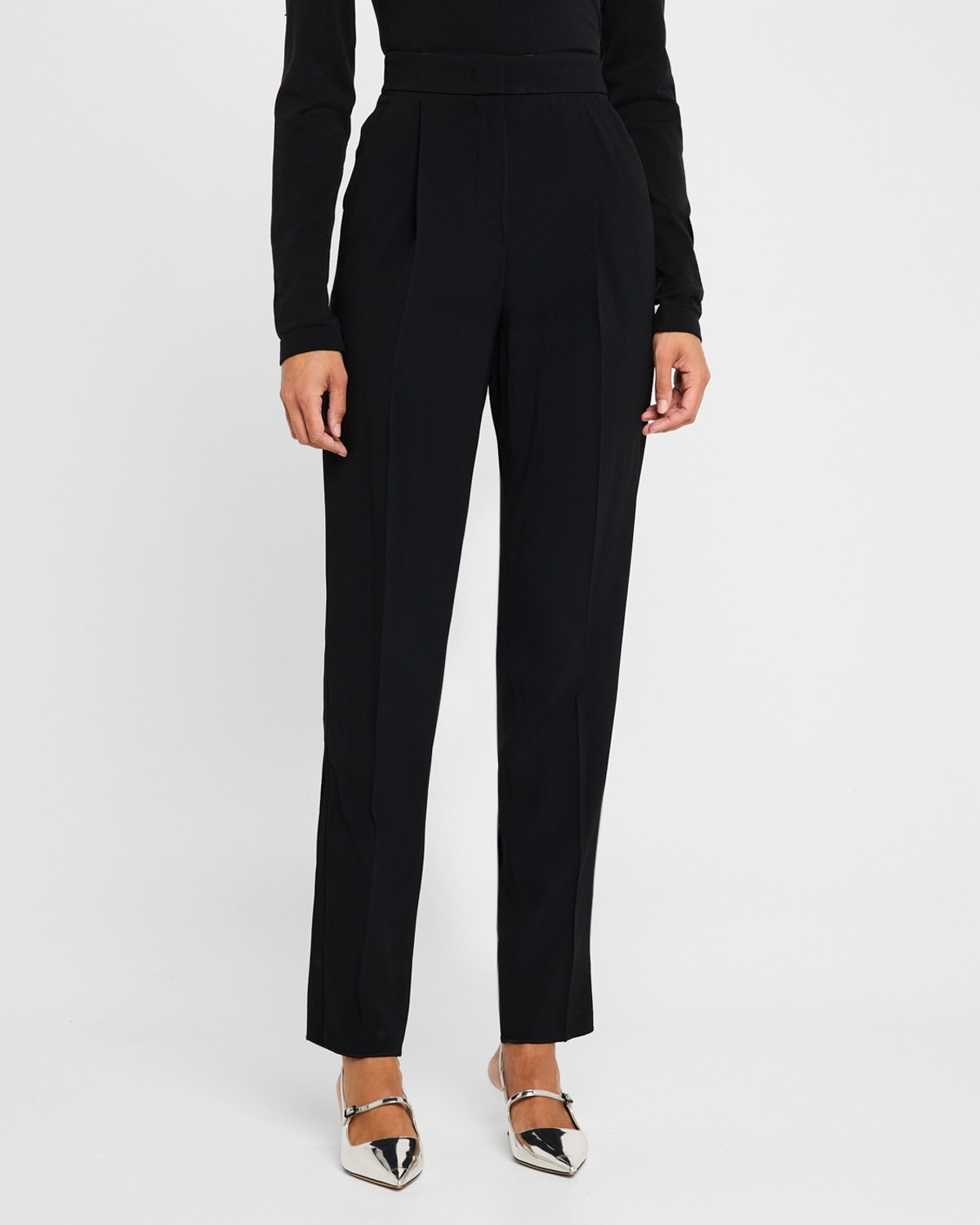 Essentials Pleated Tapered Trousers - 3