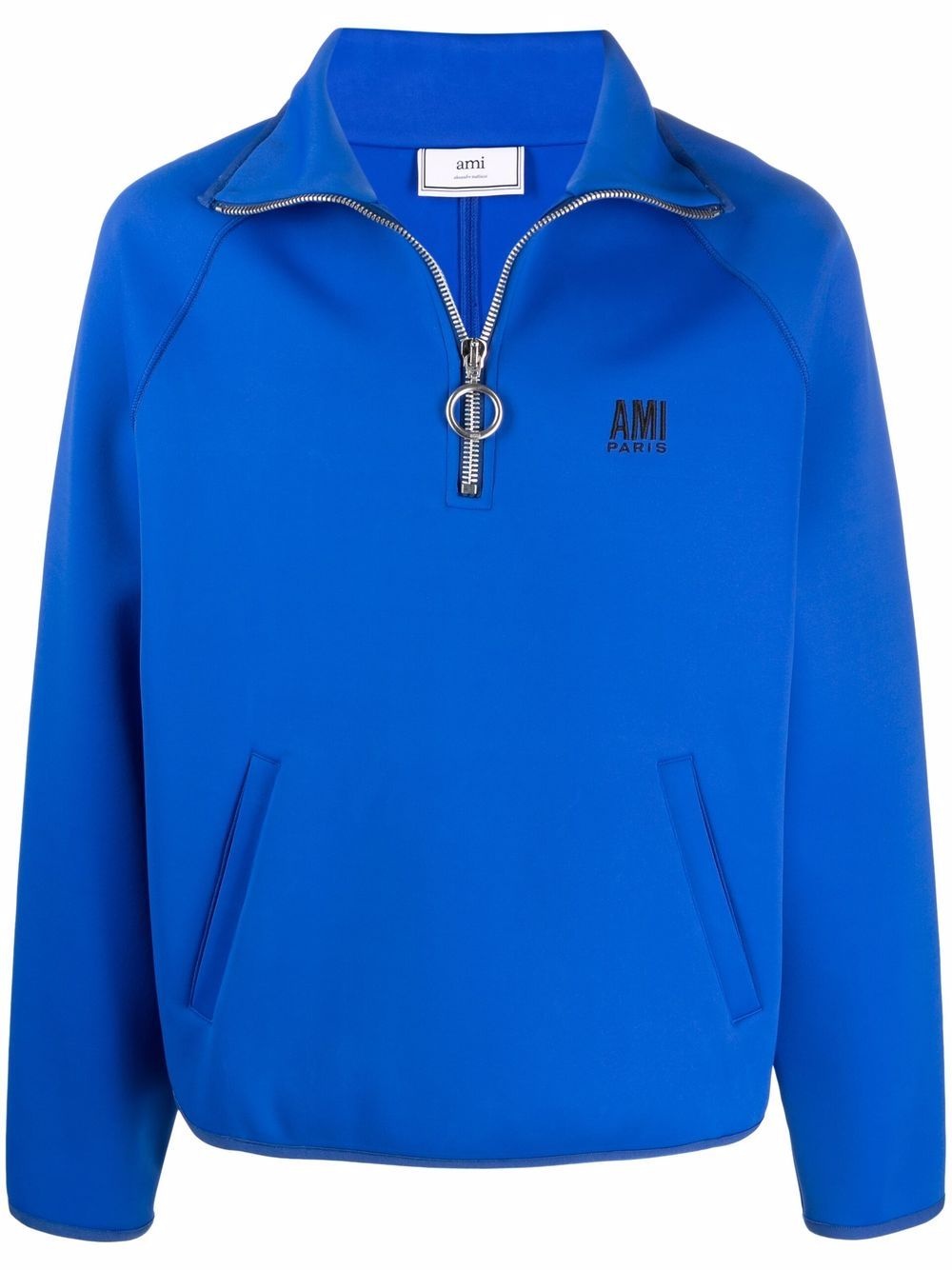 logo-embroidered zip-up sweatshirt - 1