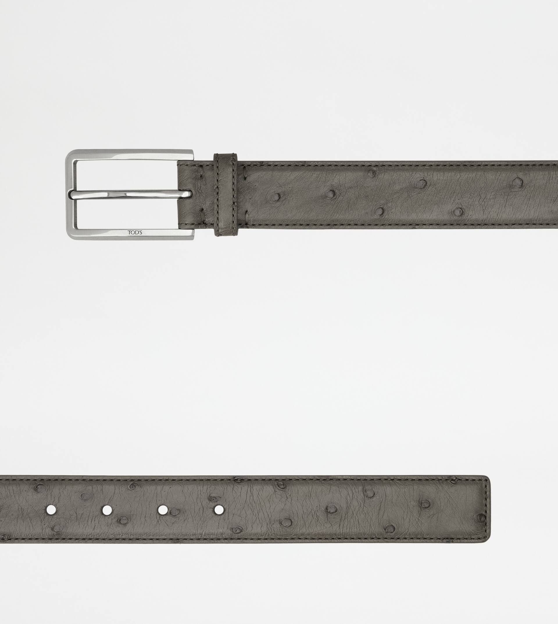 BELT IN OSTRICH - GREY - 2