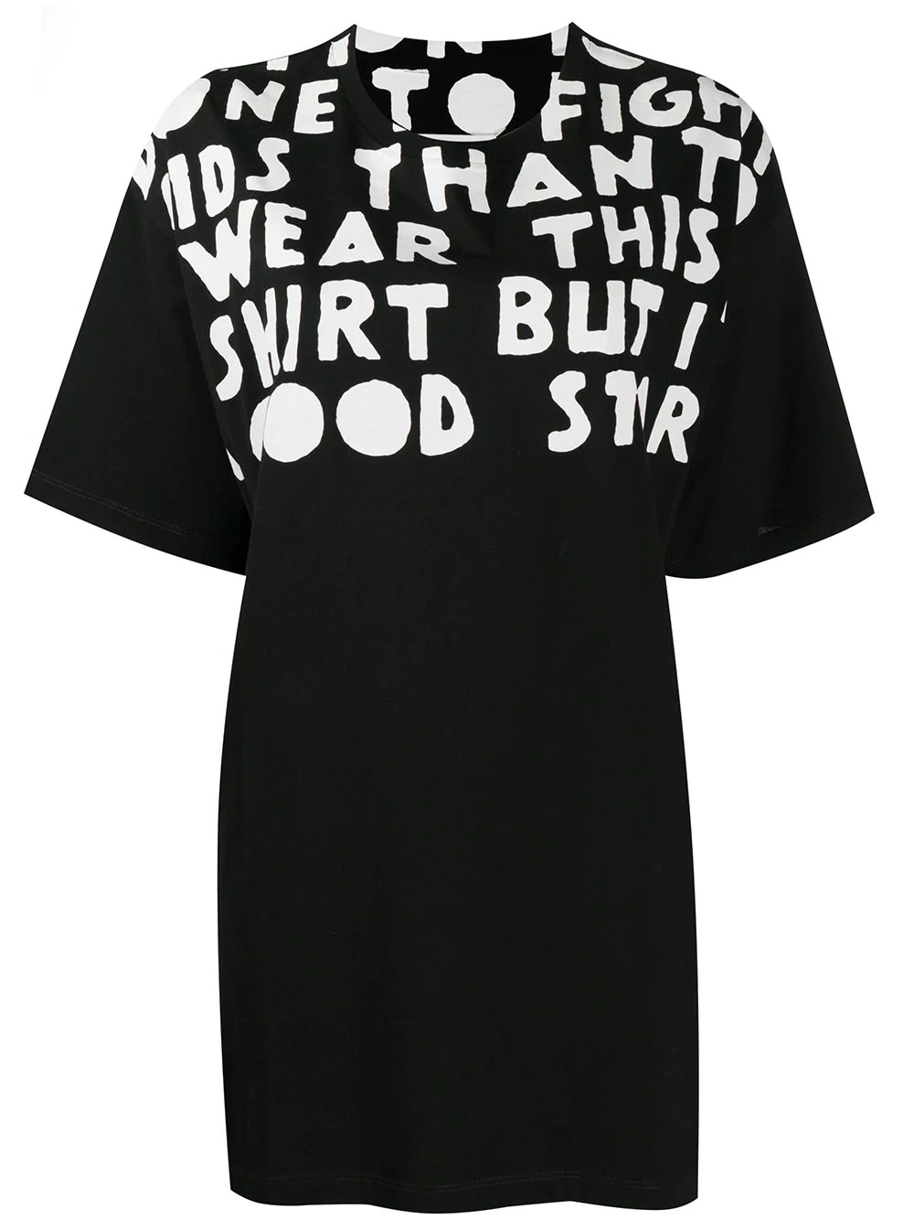 slogan print T-shirt - 1