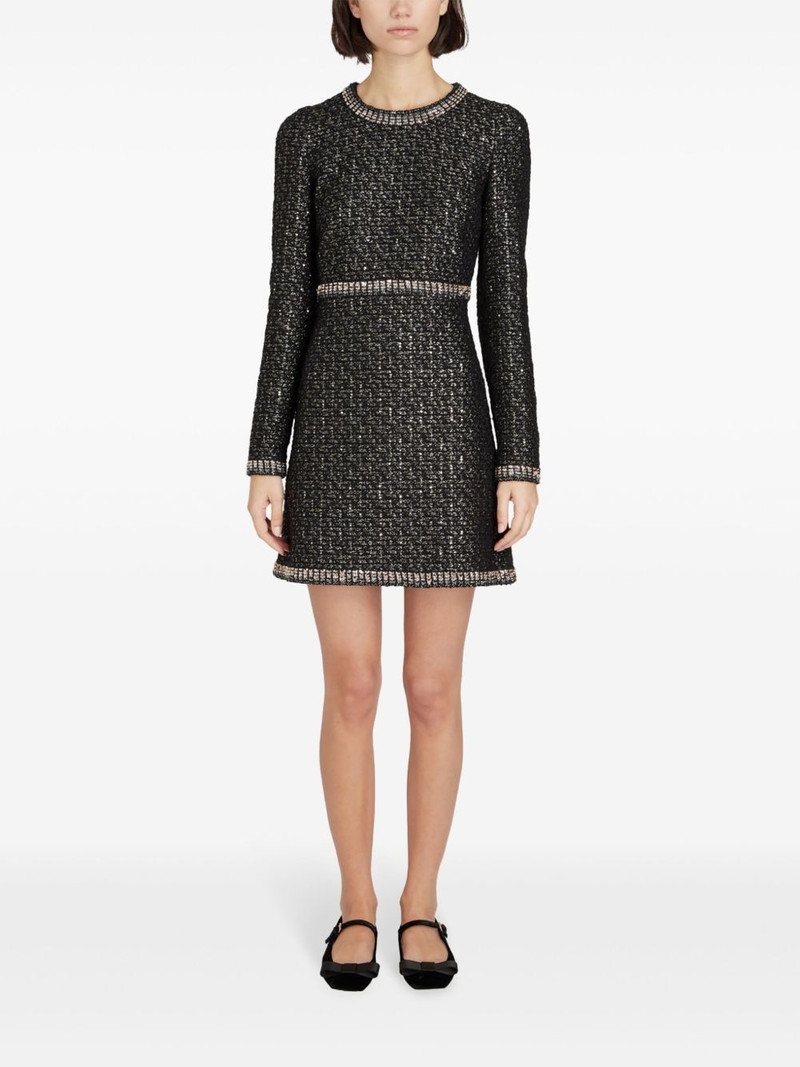 GIAMBATTISTA VALLI sequinned bouclé mini dress outlook