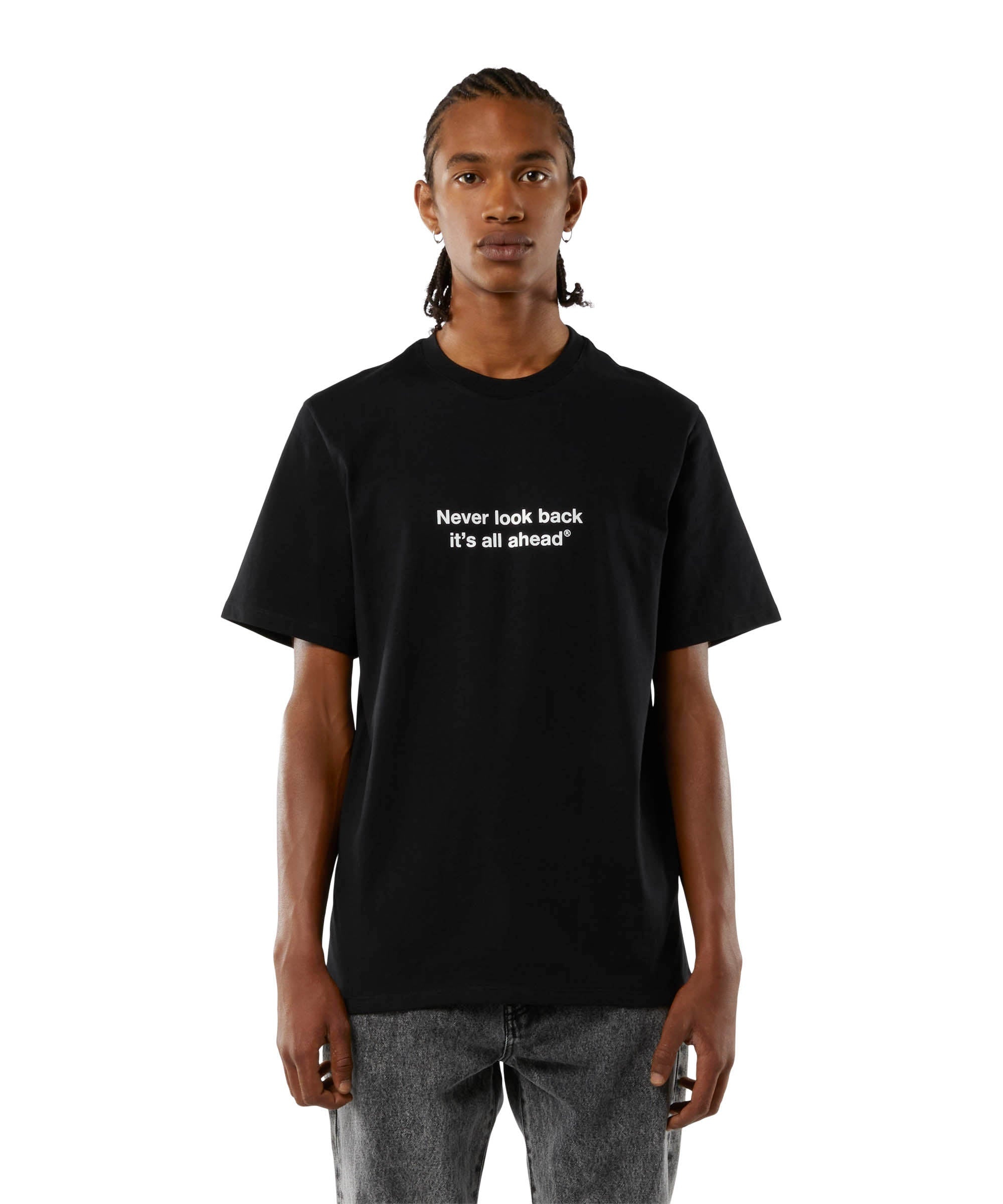 T-shirt quote "Never look back it's all ahead" - 3