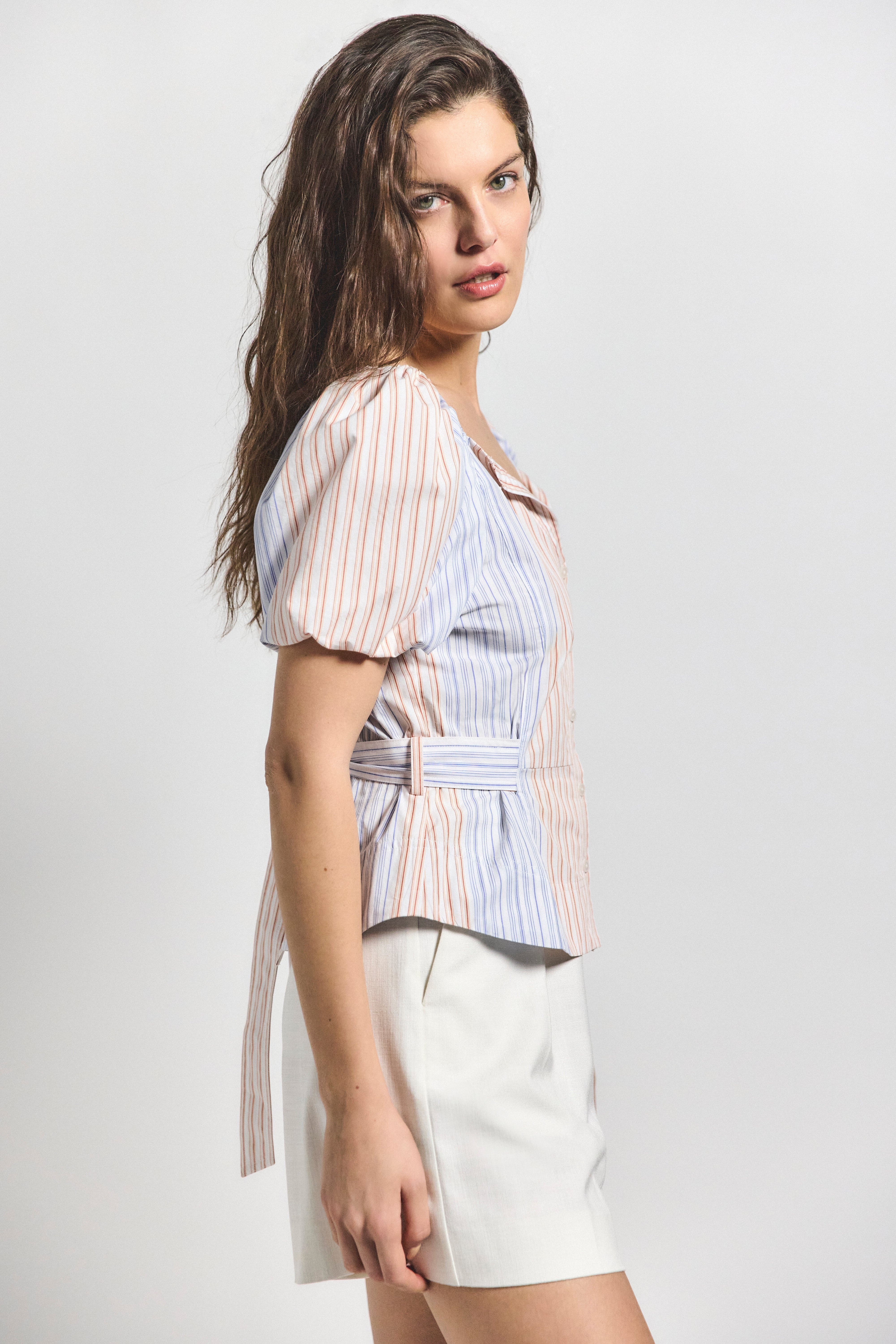 DAVINA OFF THE SHOULDER BELTED TOP - 3