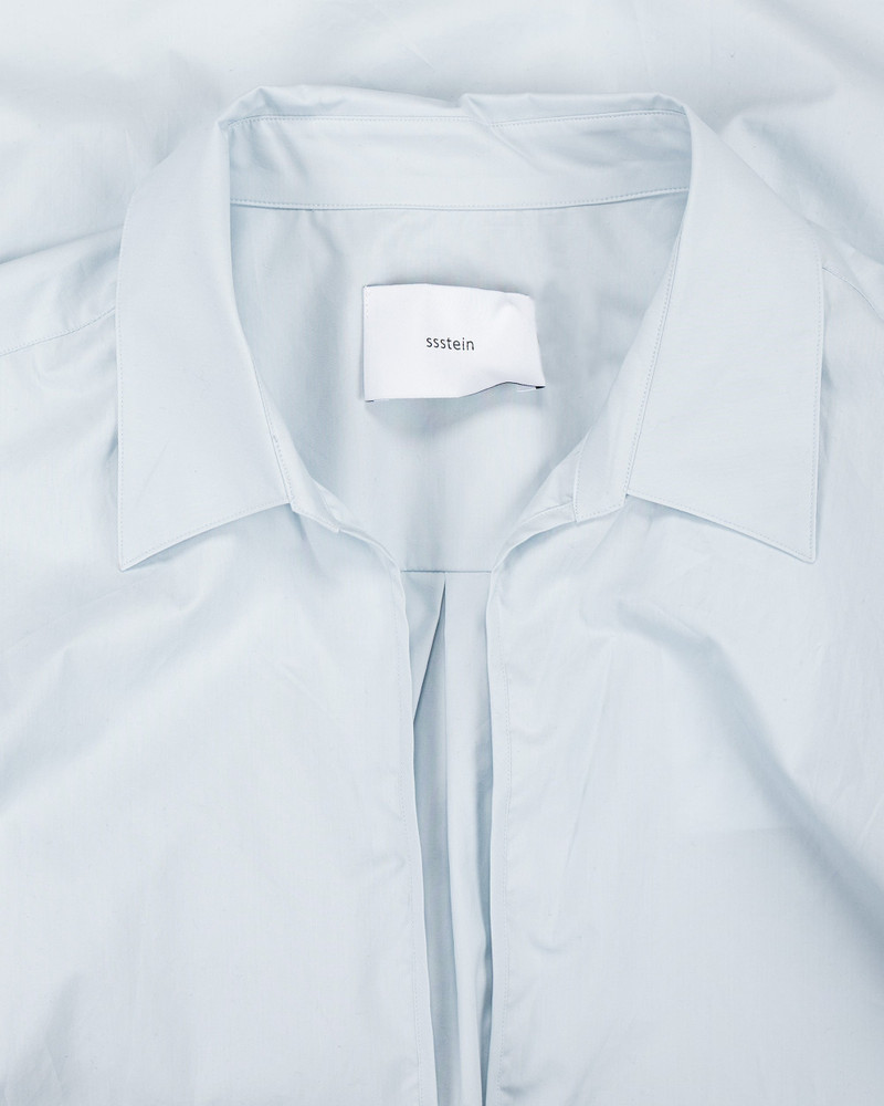 Suvin Cotton Oversized Skipper Shirt Off Blue 5