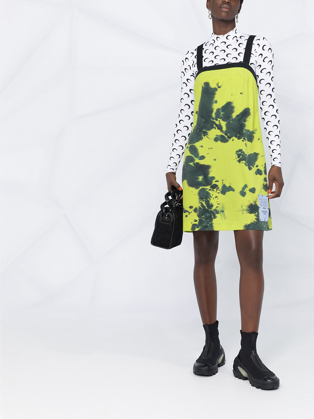 tie-dye print shift dress - 2