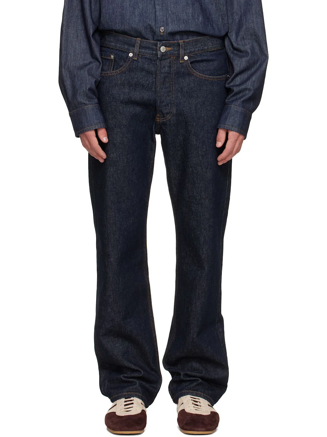 Blue Straight Jeans - 1