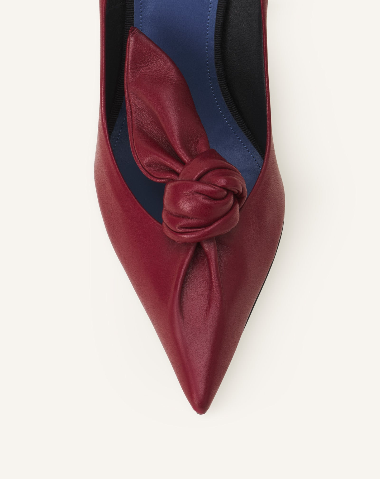 MIDNIGHT STEP LEATHER BOW PUMP - 5