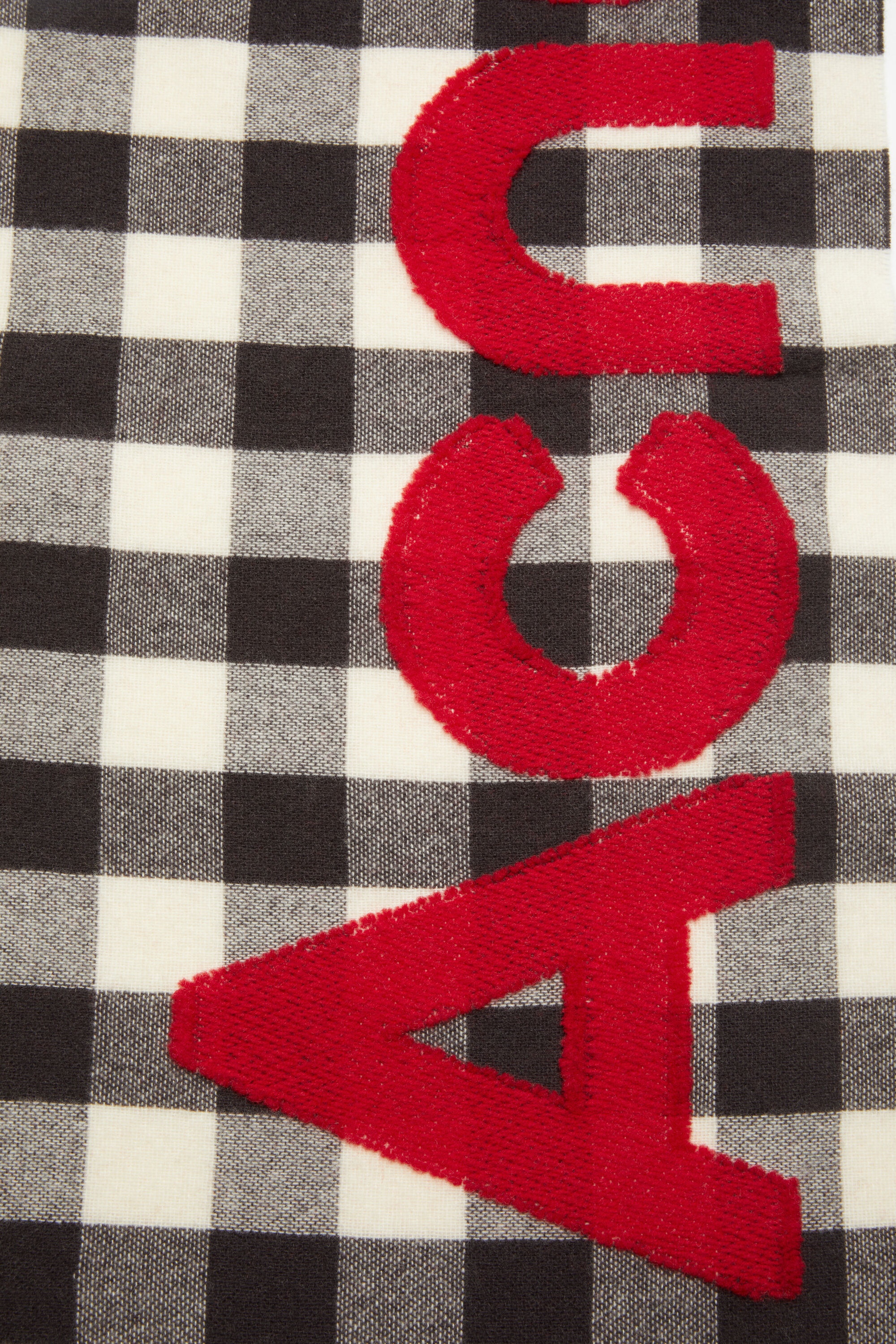 Check logo scarf - Carbon grey/red - 5