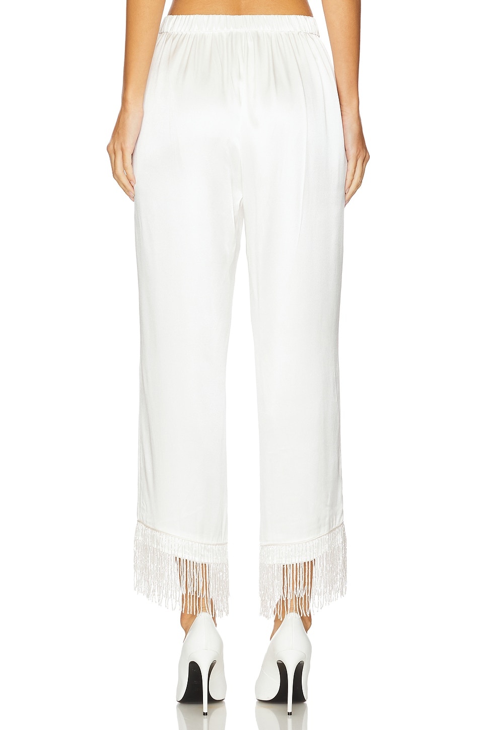 x Galia Lahav Beaded Fringe Silk Pant - 4
