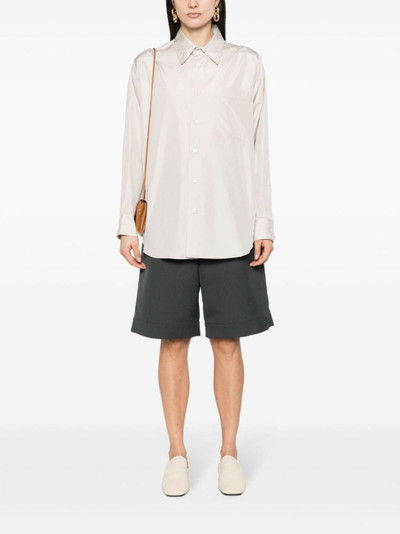 Lemaire wide-leg twill bermuda shorts outlook